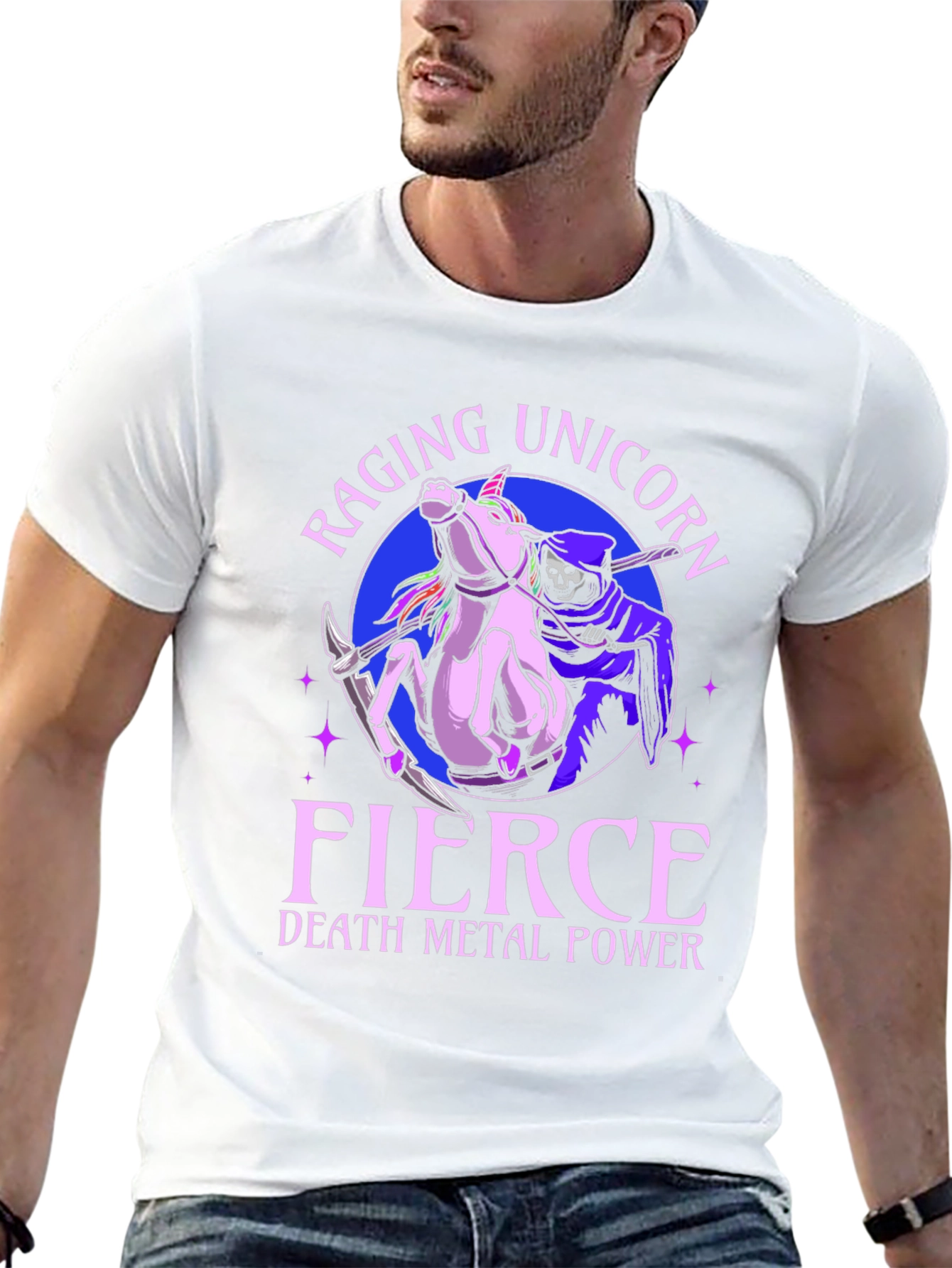 Raging Unicorn Death Metal Power T-Shirt