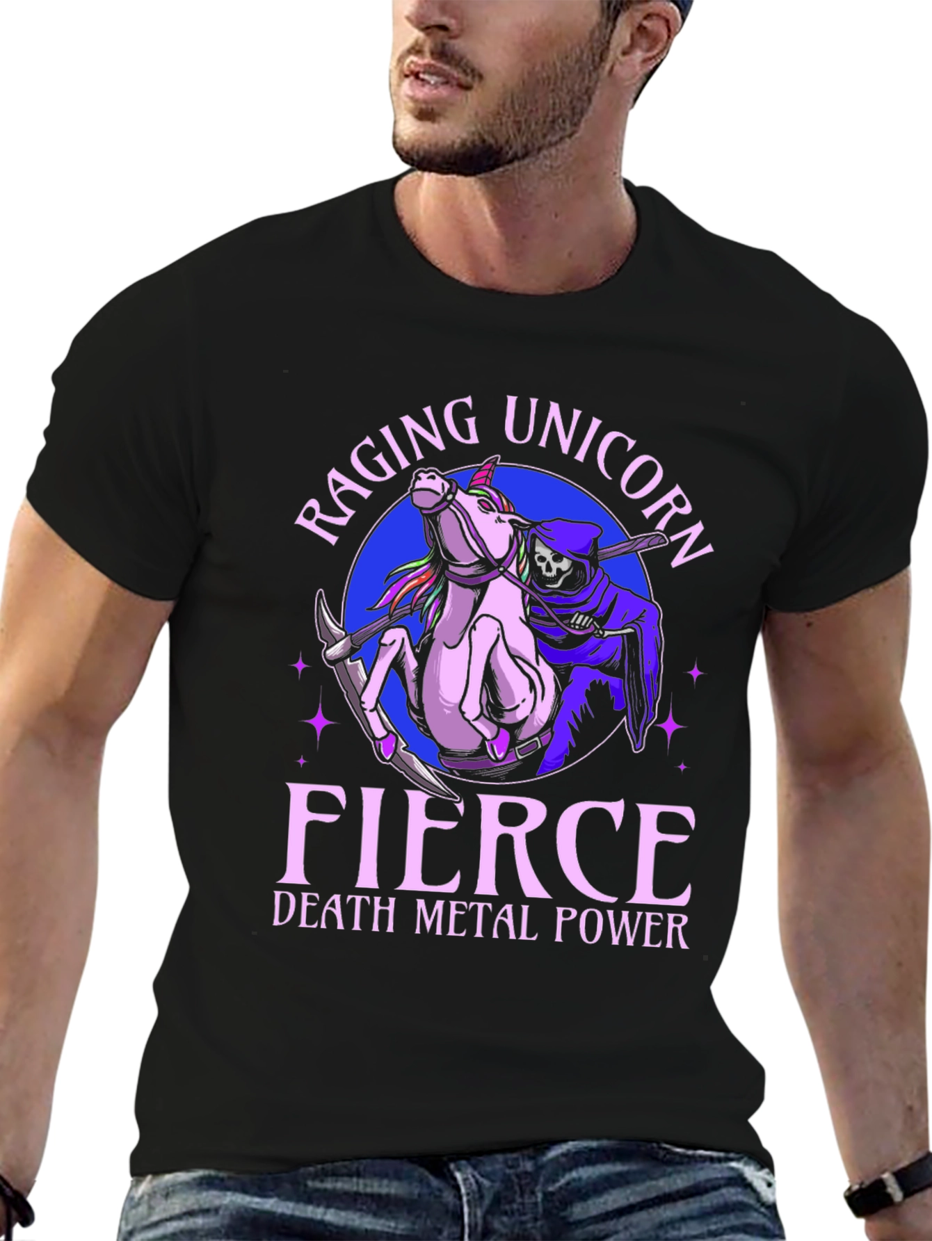 Raging Unicorn Death Metal Power T-Shirt