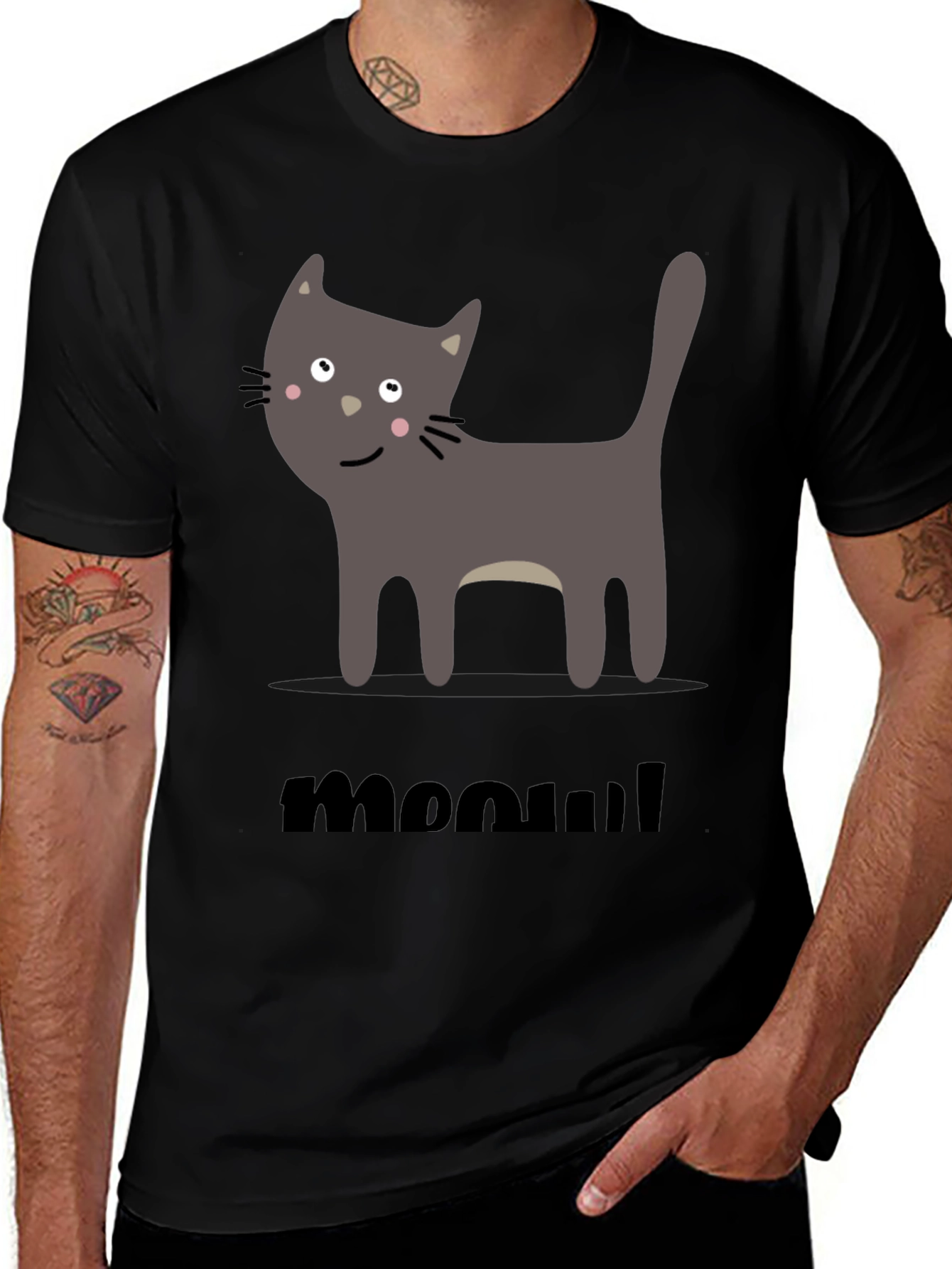 Cute Cartoon Cat T-Shirt