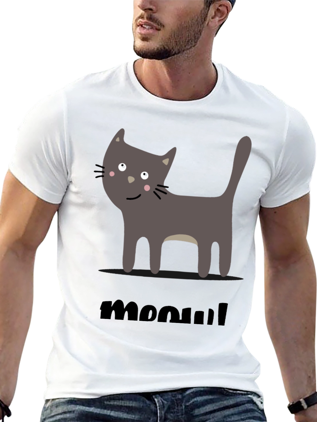 Cute Cartoon Cat T-Shirt