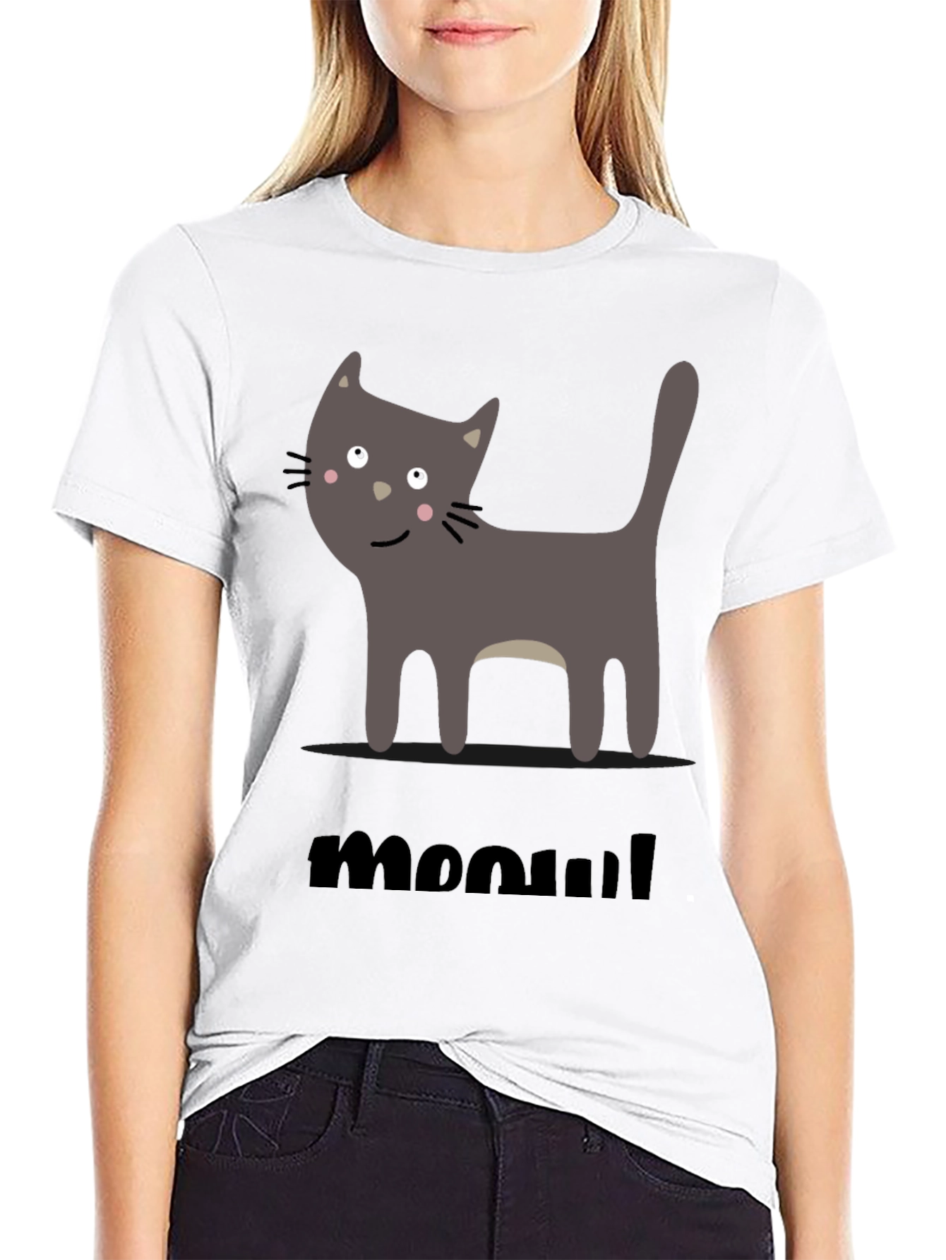 Cute Cartoon Cat T-Shirt