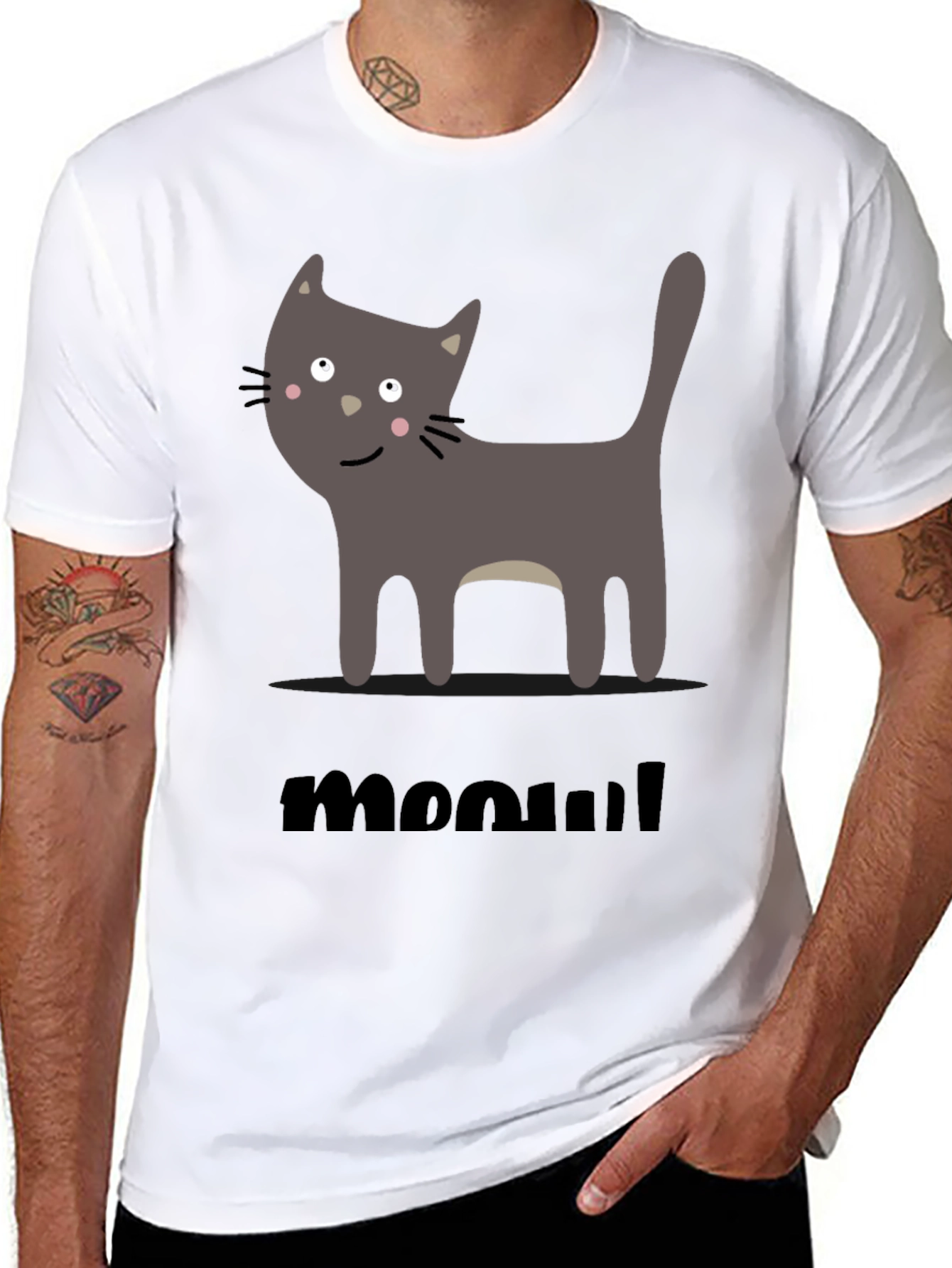 Cute Cartoon Cat T-Shirt