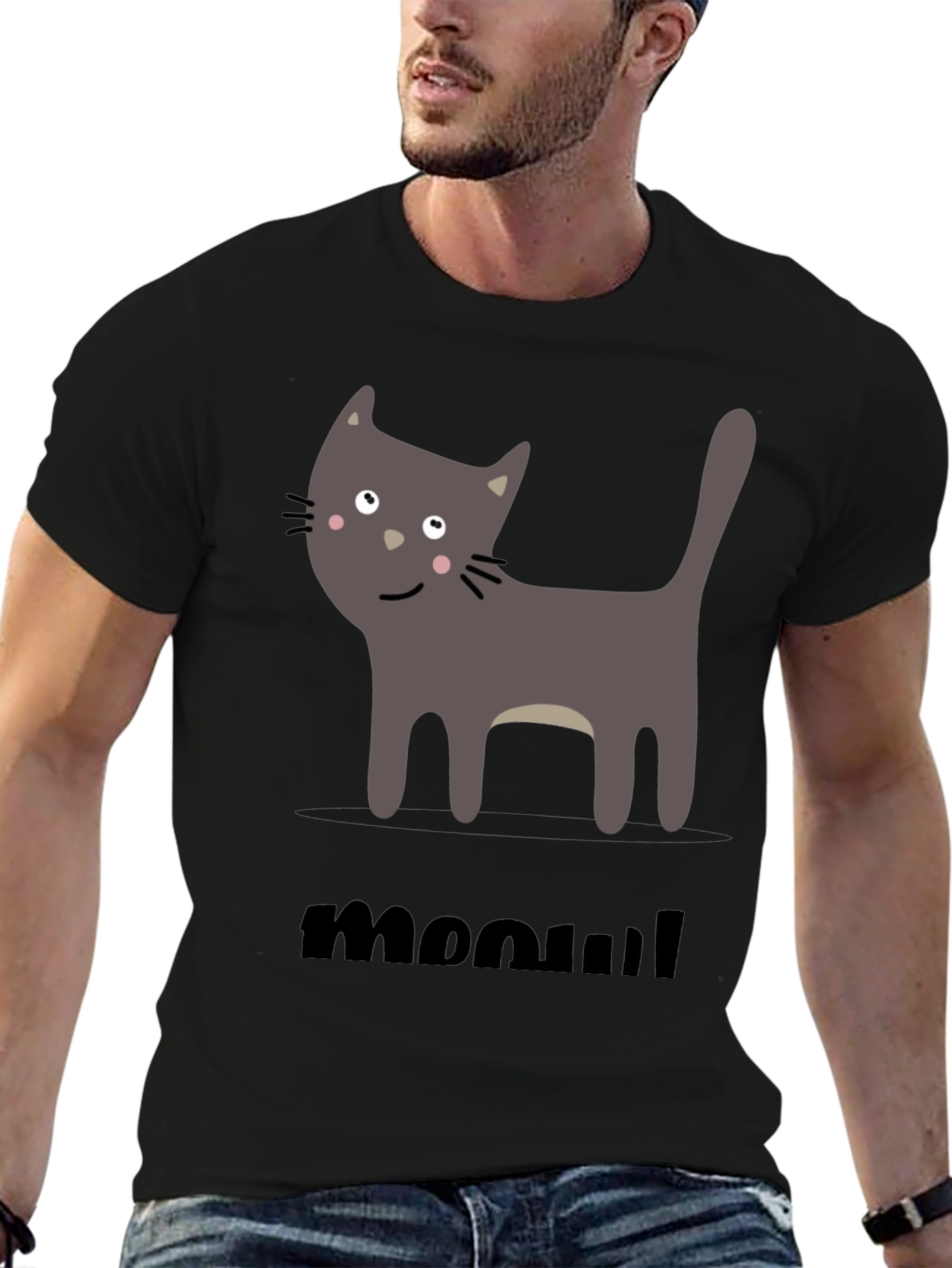 Cute Cartoon Cat T-Shirt