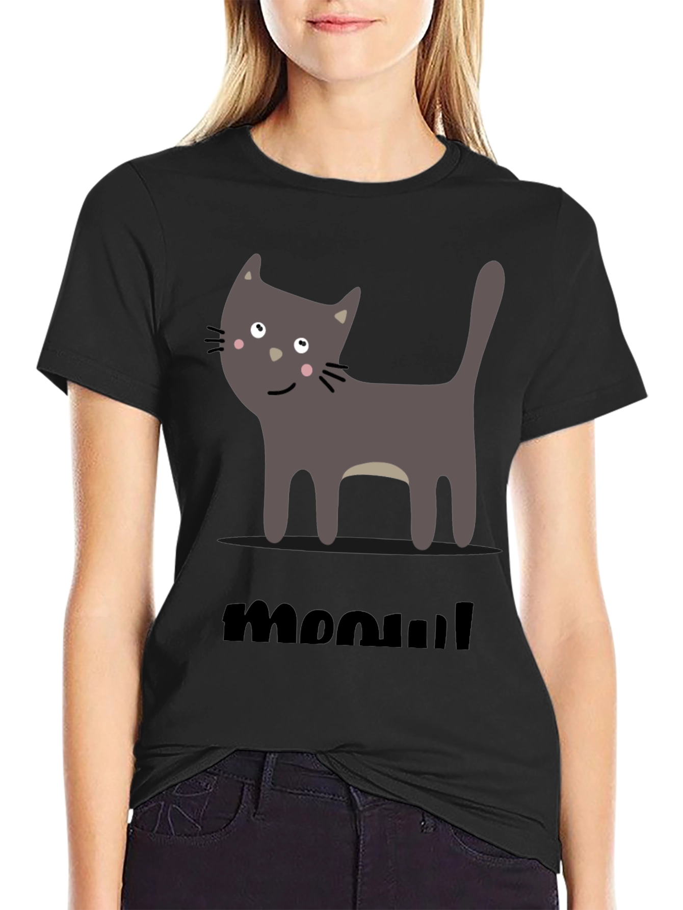 Cute Cartoon Cat T-Shirt