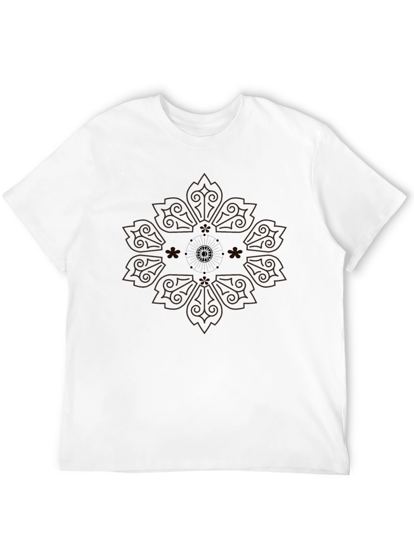 Patterned Crew Neck T-Shirt