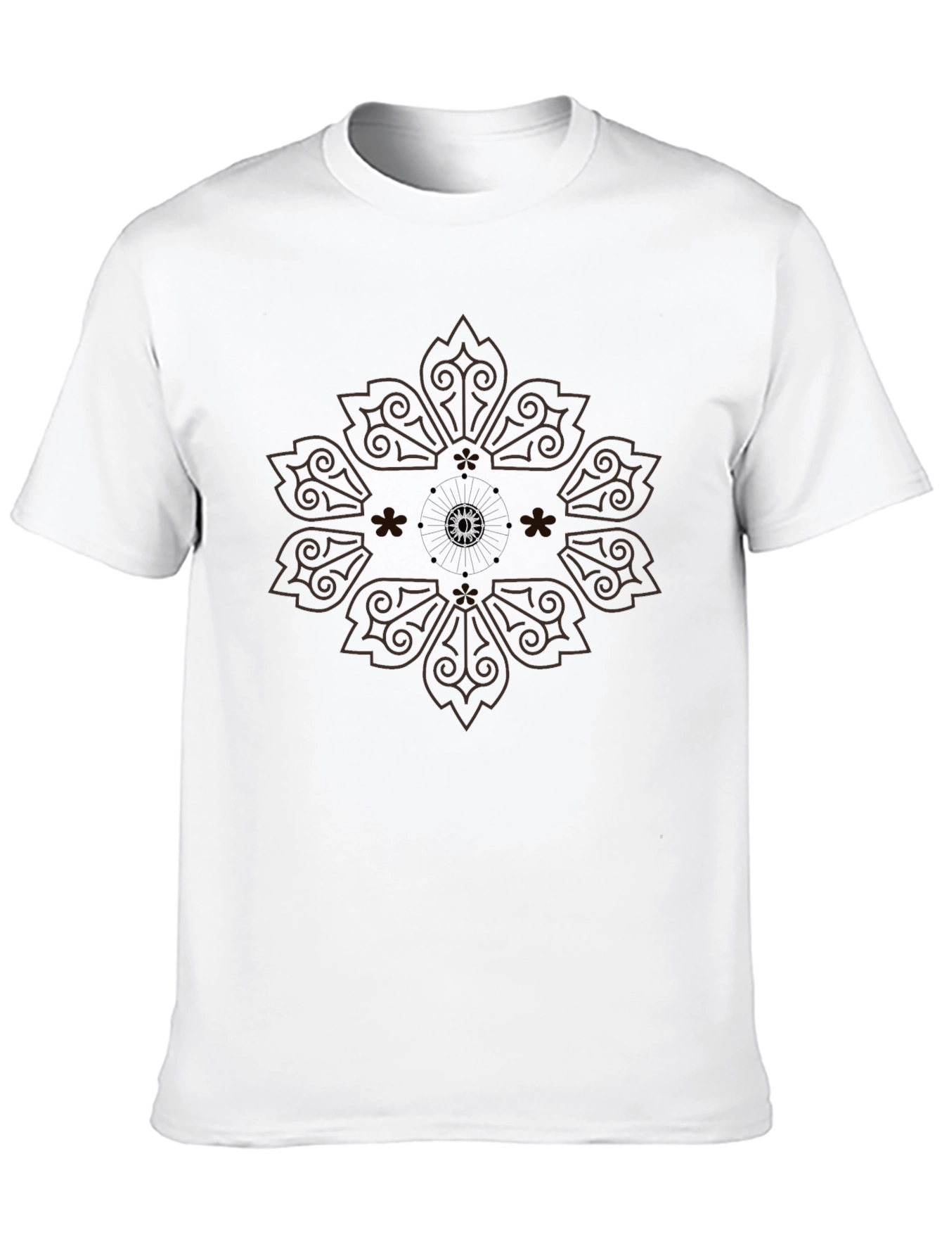 Patterned Crew Neck T-Shirt