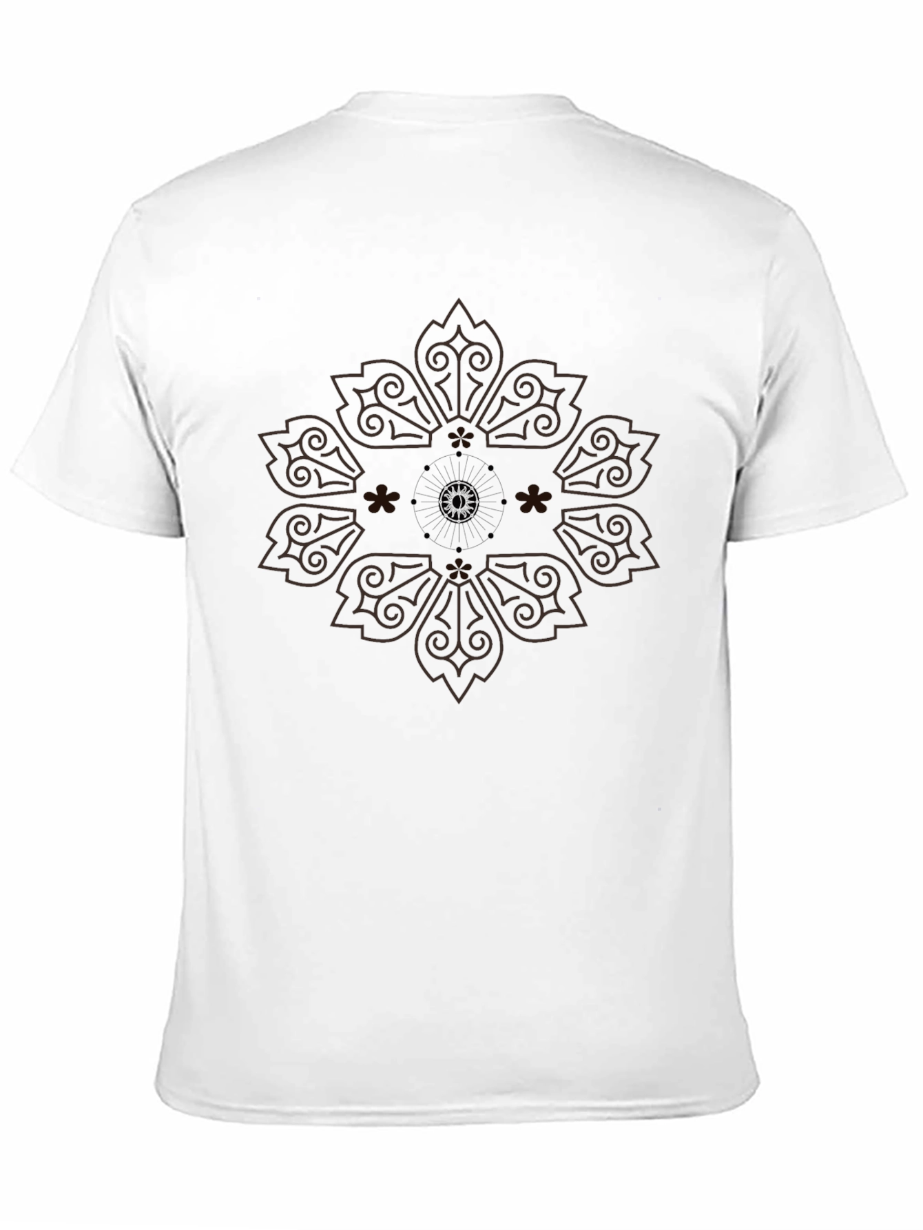 Patterned Crew Neck T-Shirt