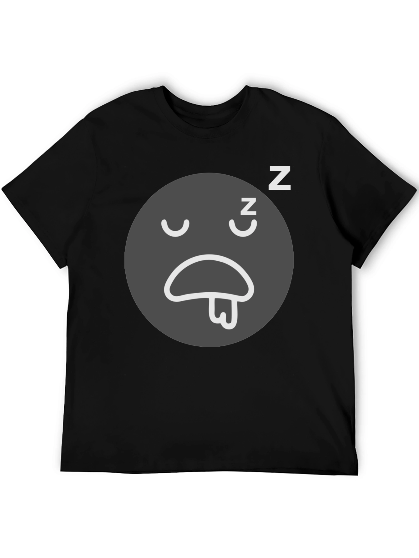 Sleepy Emoji Black T-Shirt - Comfortable Relaxed Fit