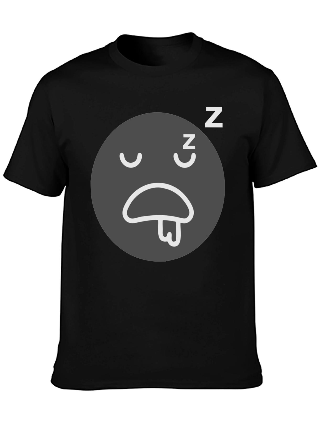 Sleepy Emoji Black T-Shirt - Comfortable Relaxed Fit
