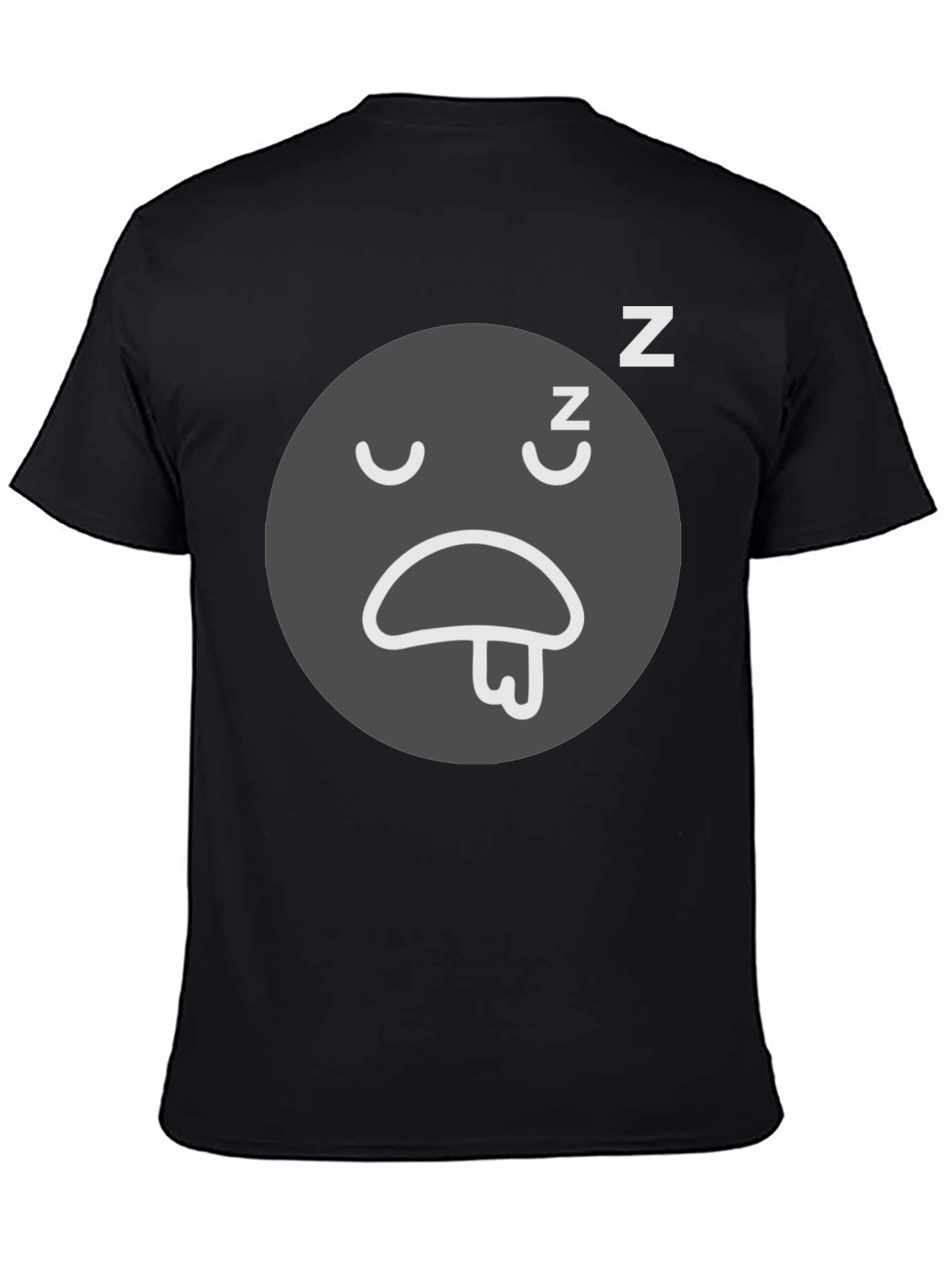 Sleepy Emoji Black T-Shirt - Comfortable Relaxed Fit