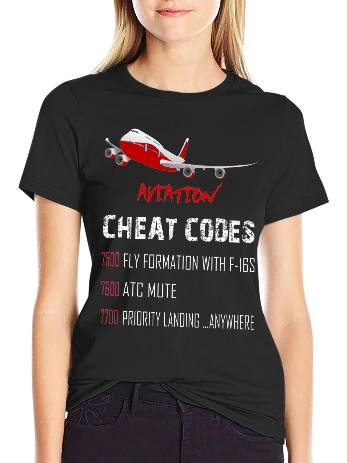 Aviation Cheat Codes T-Shirt - Pilot Gift