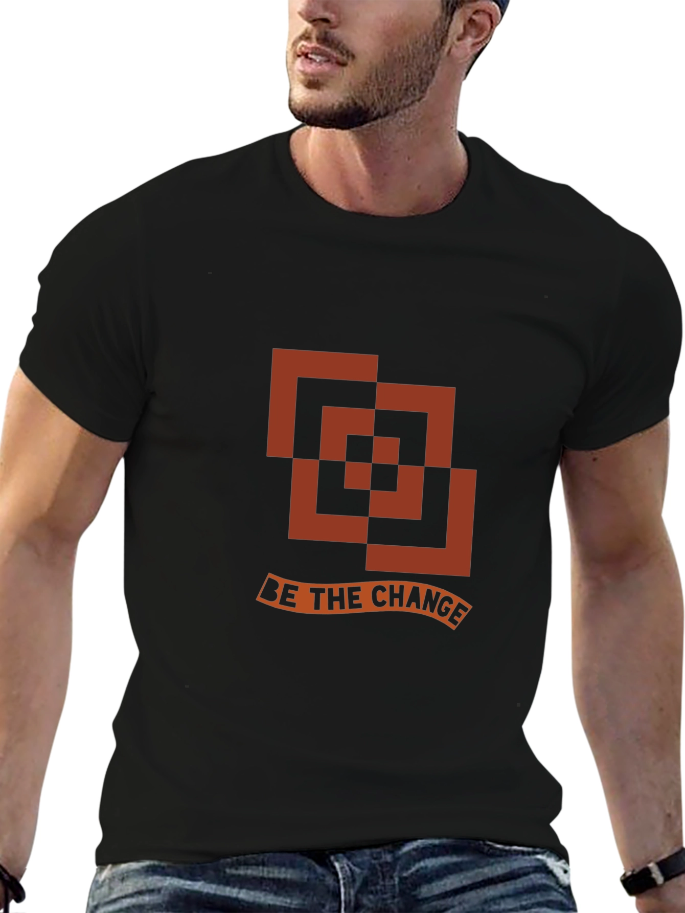 Be the Change Graphic Tee - Modern Design