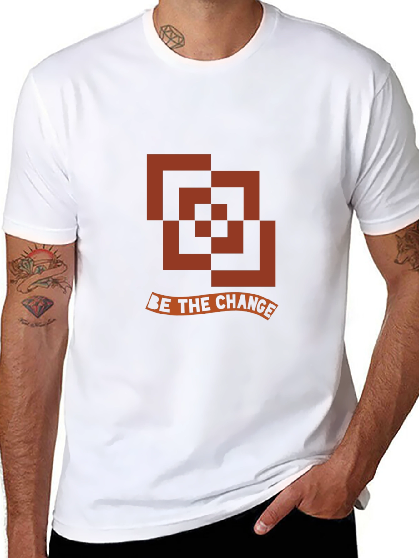 Be the Change Graphic Tee - Modern Design