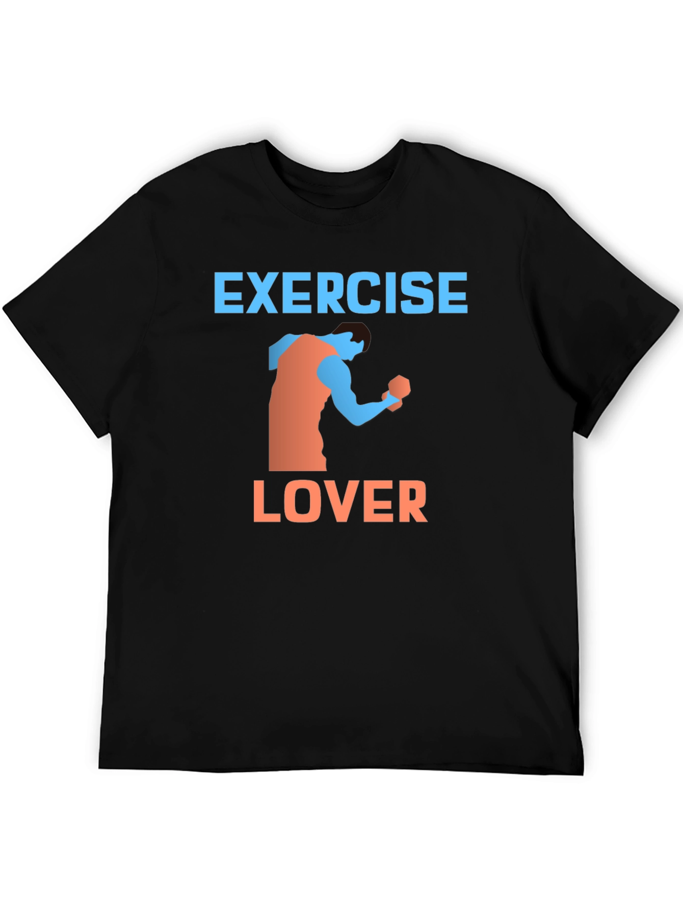 Exercise Lover Graphic Tee - Black