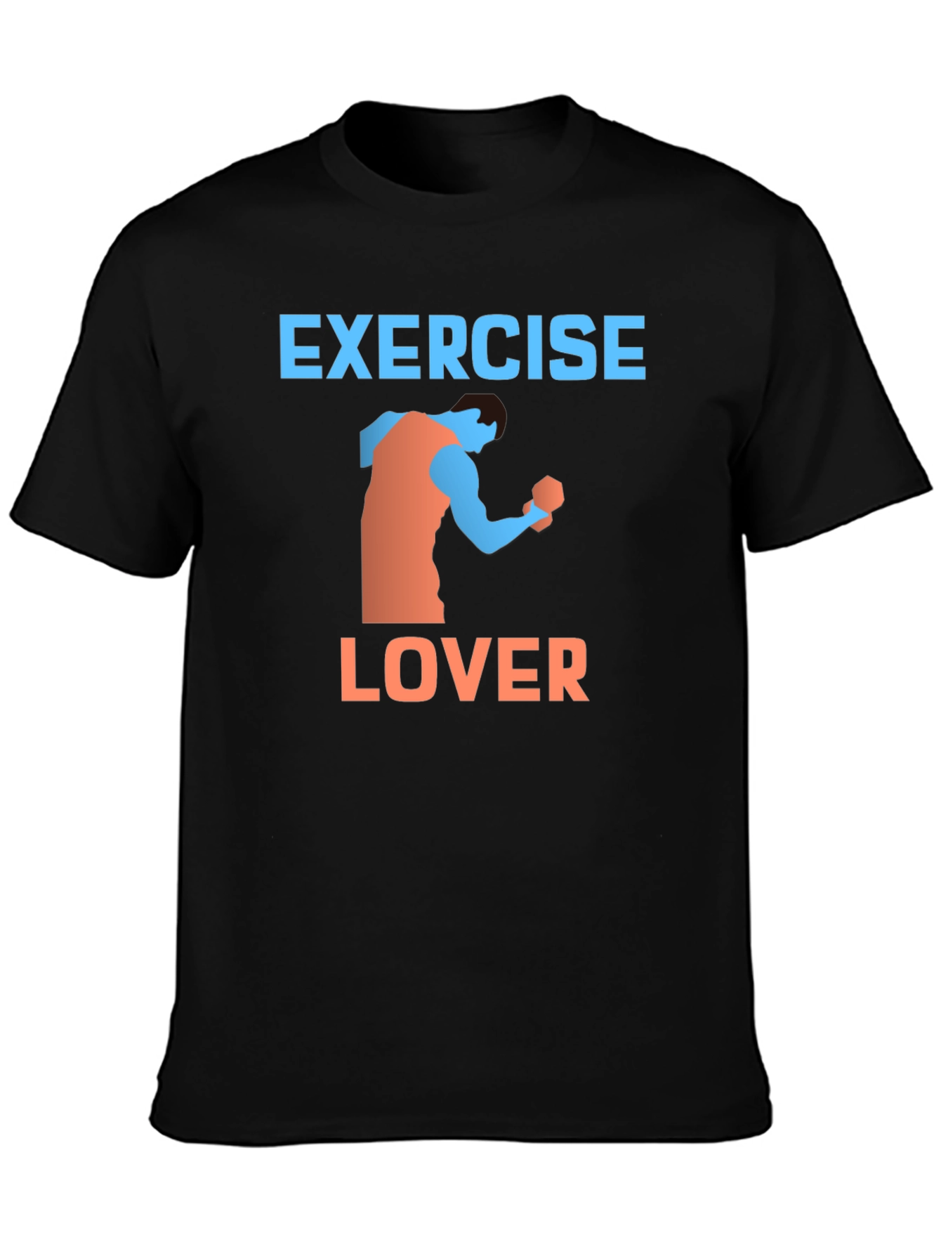 Exercise Lover Graphic Tee - Black