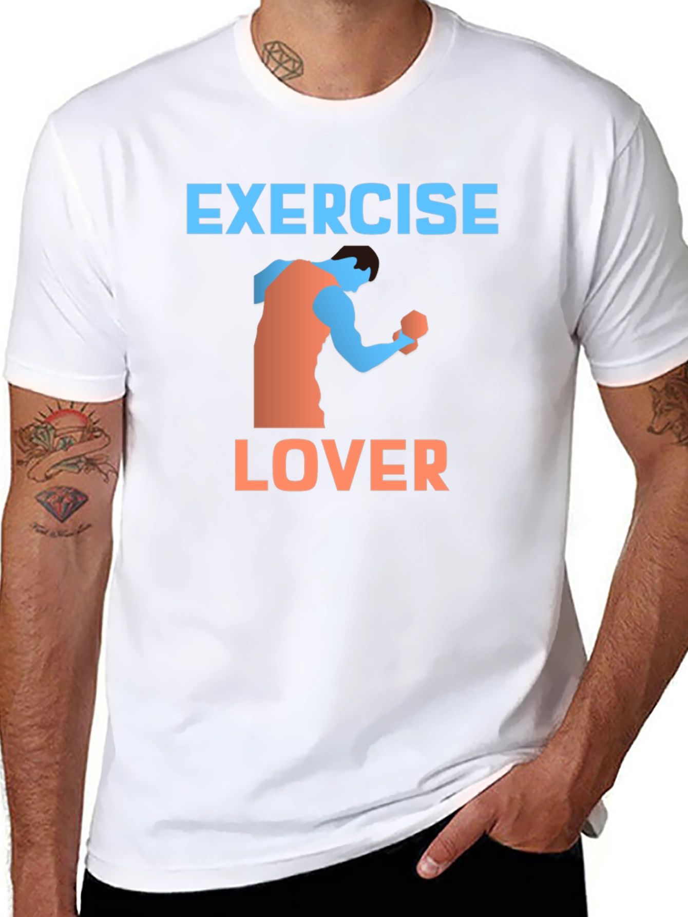 Exercise Lover Graphic Tee - Black