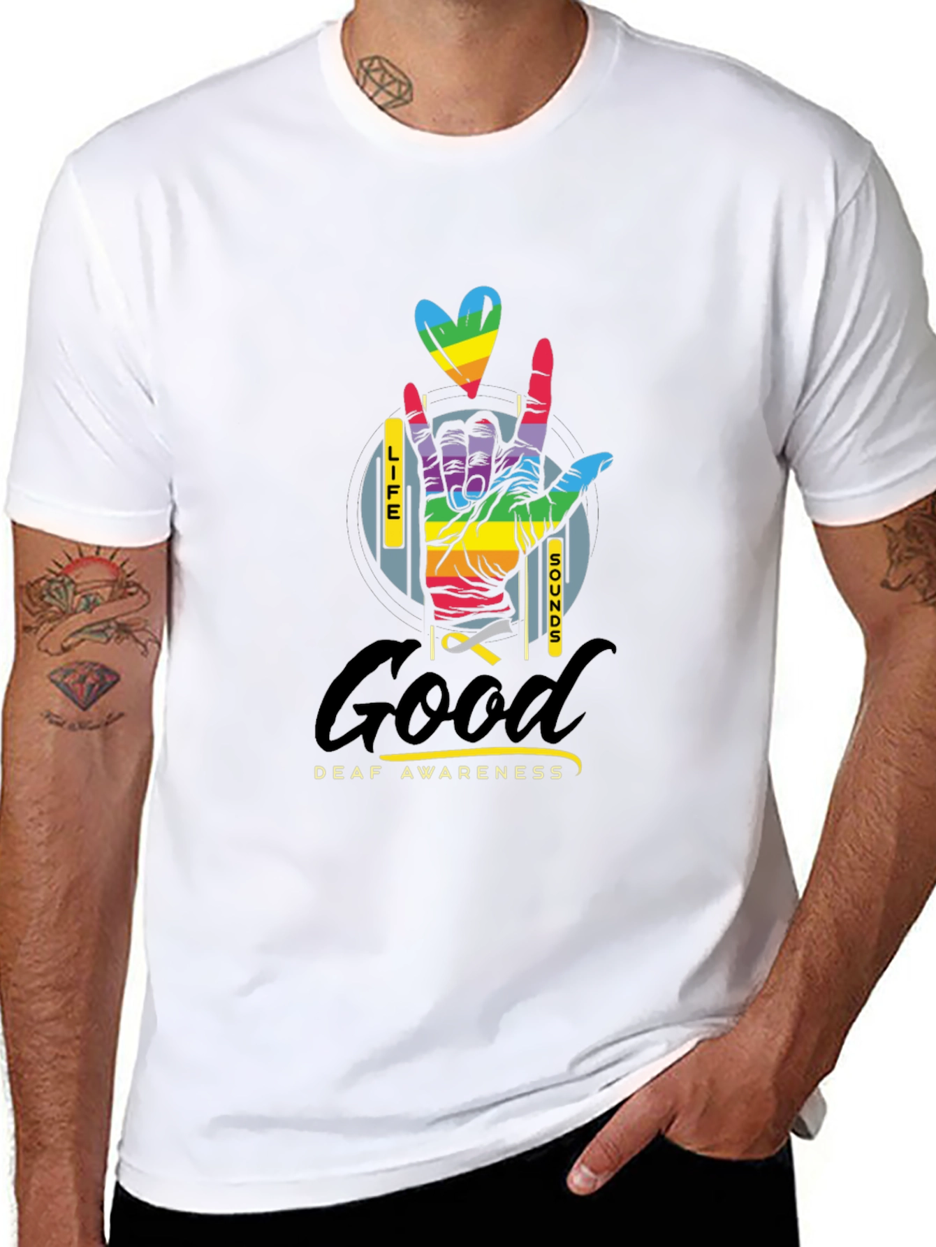 Deaf Awareness I Love You Hand Sign T-Shirt