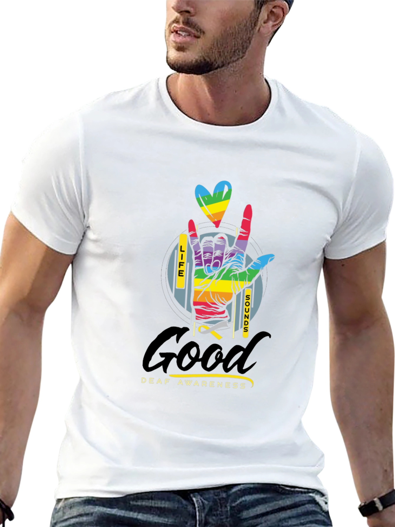 Deaf Awareness I Love You Hand Sign T-Shirt