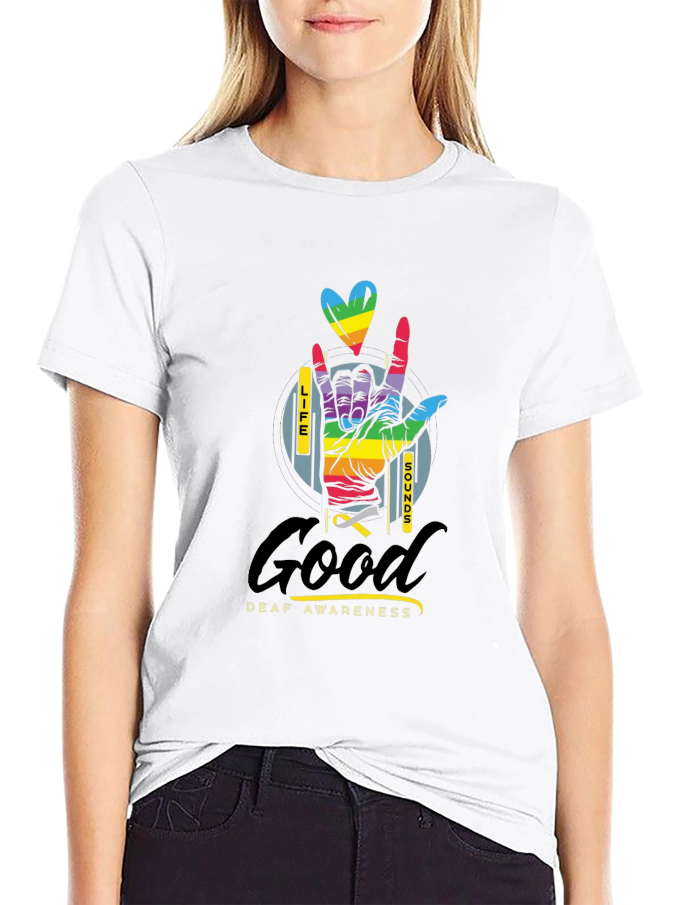 Deaf Awareness I Love You Hand Sign T-Shirt