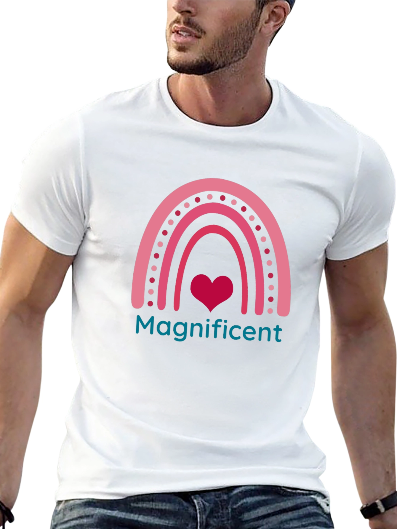 Magnificent Heart Rainbow Graphic Tee