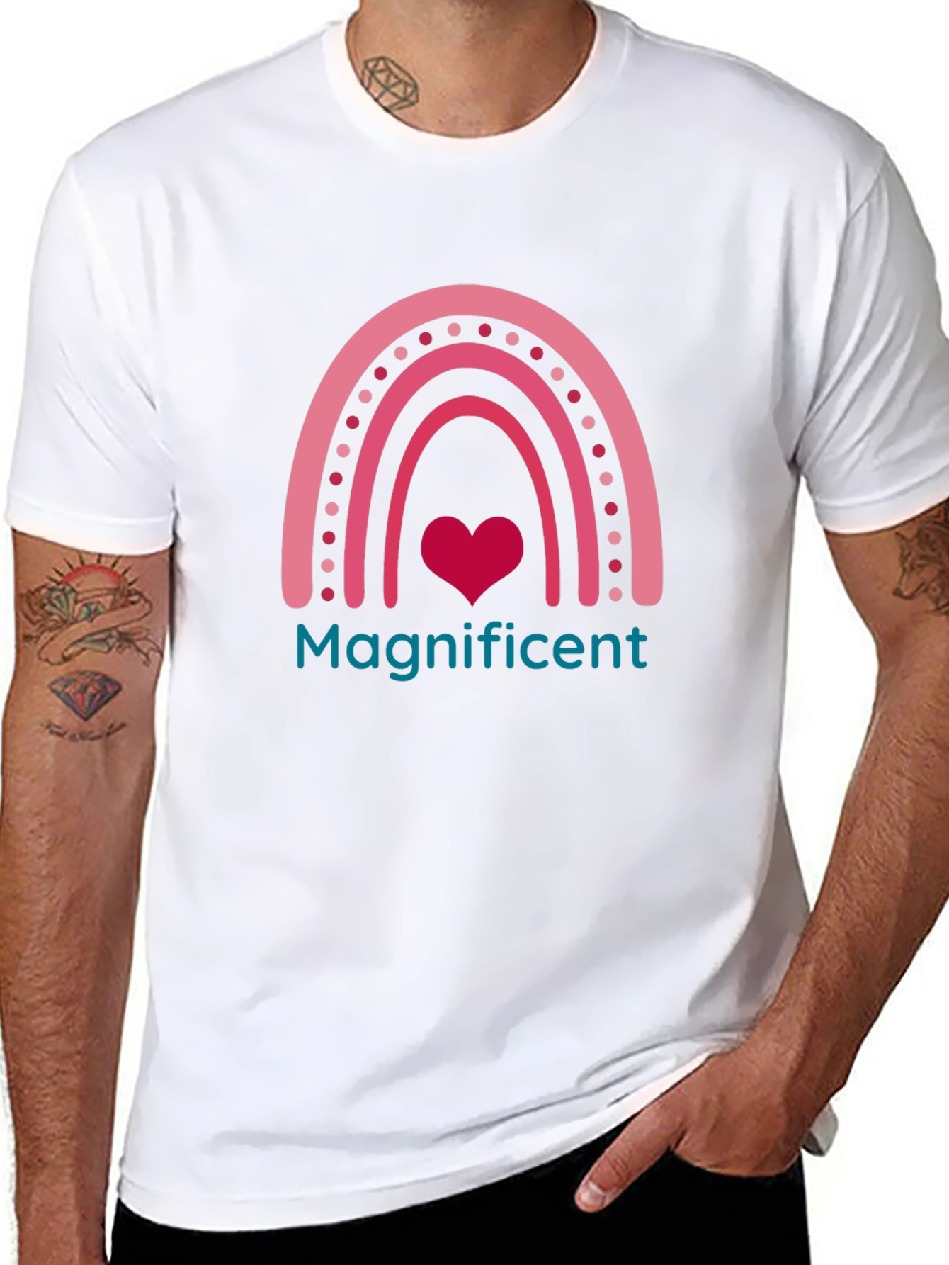 Magnificent Heart Rainbow Graphic Tee