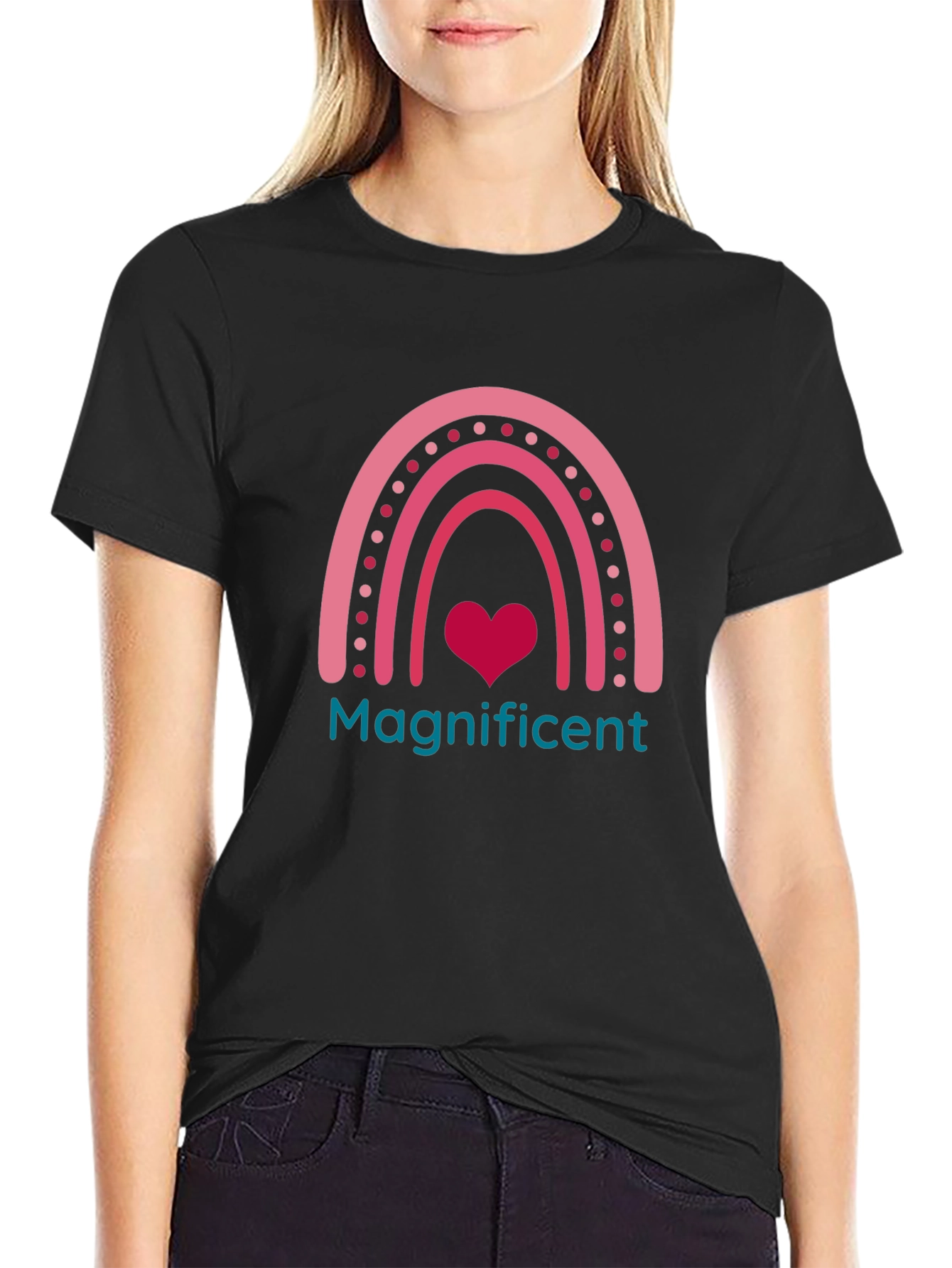 Magnificent Heart Rainbow Graphic Tee