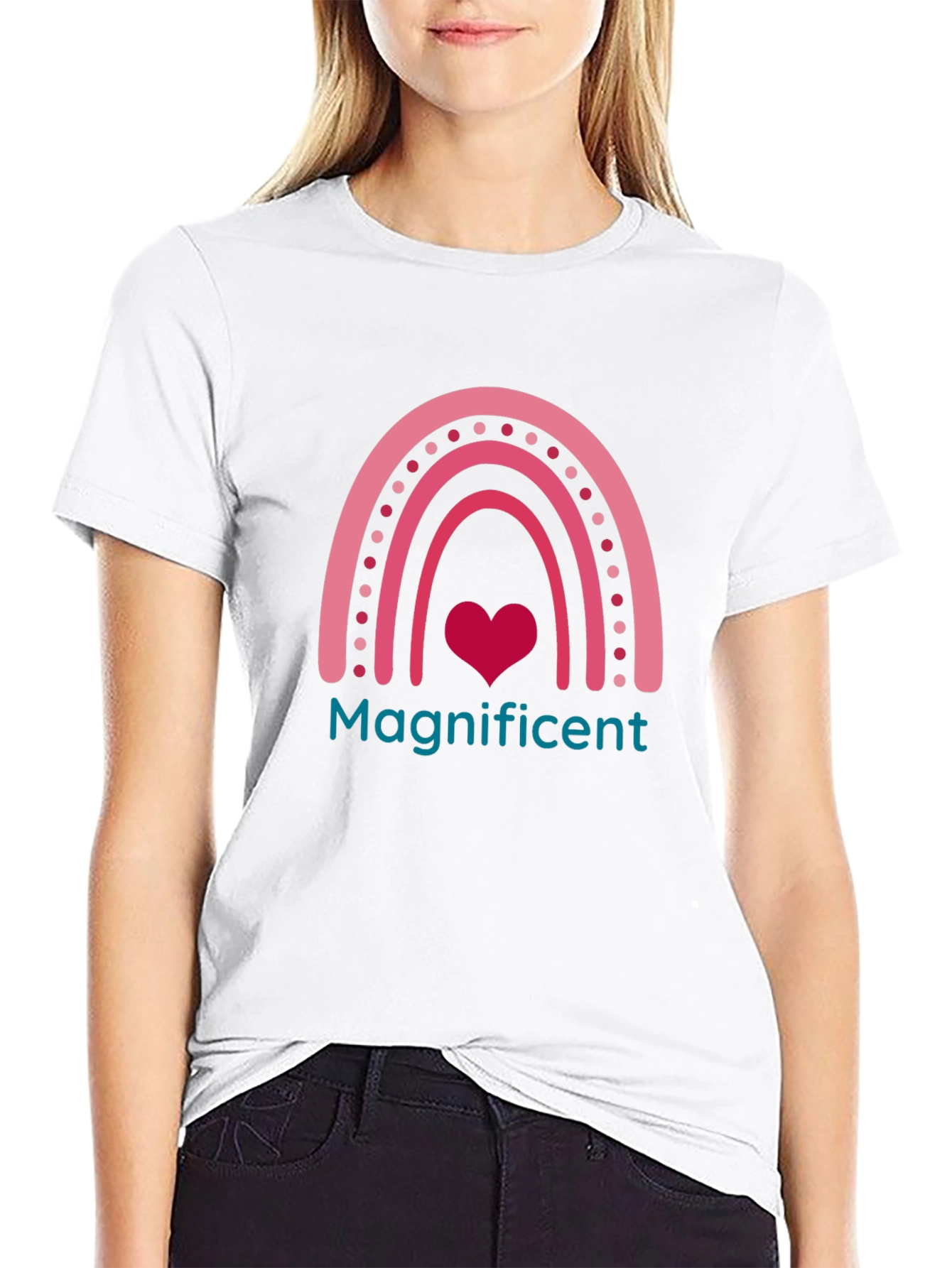 Magnificent Heart Rainbow Graphic Tee