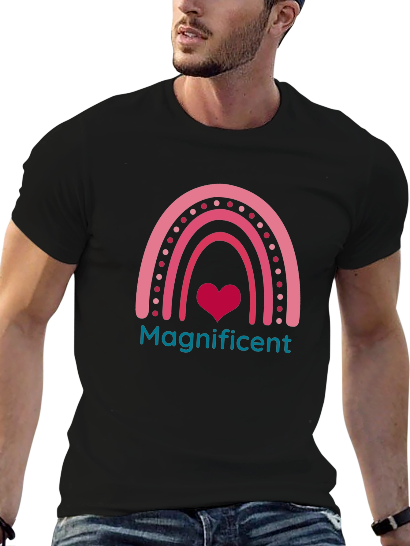 Magnificent Heart Rainbow Graphic Tee