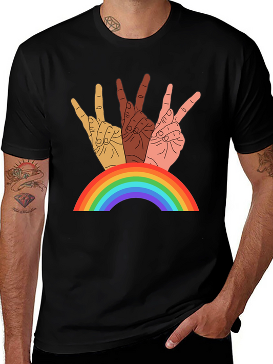 Diversity Peace Sign Rainbow T-Shirt