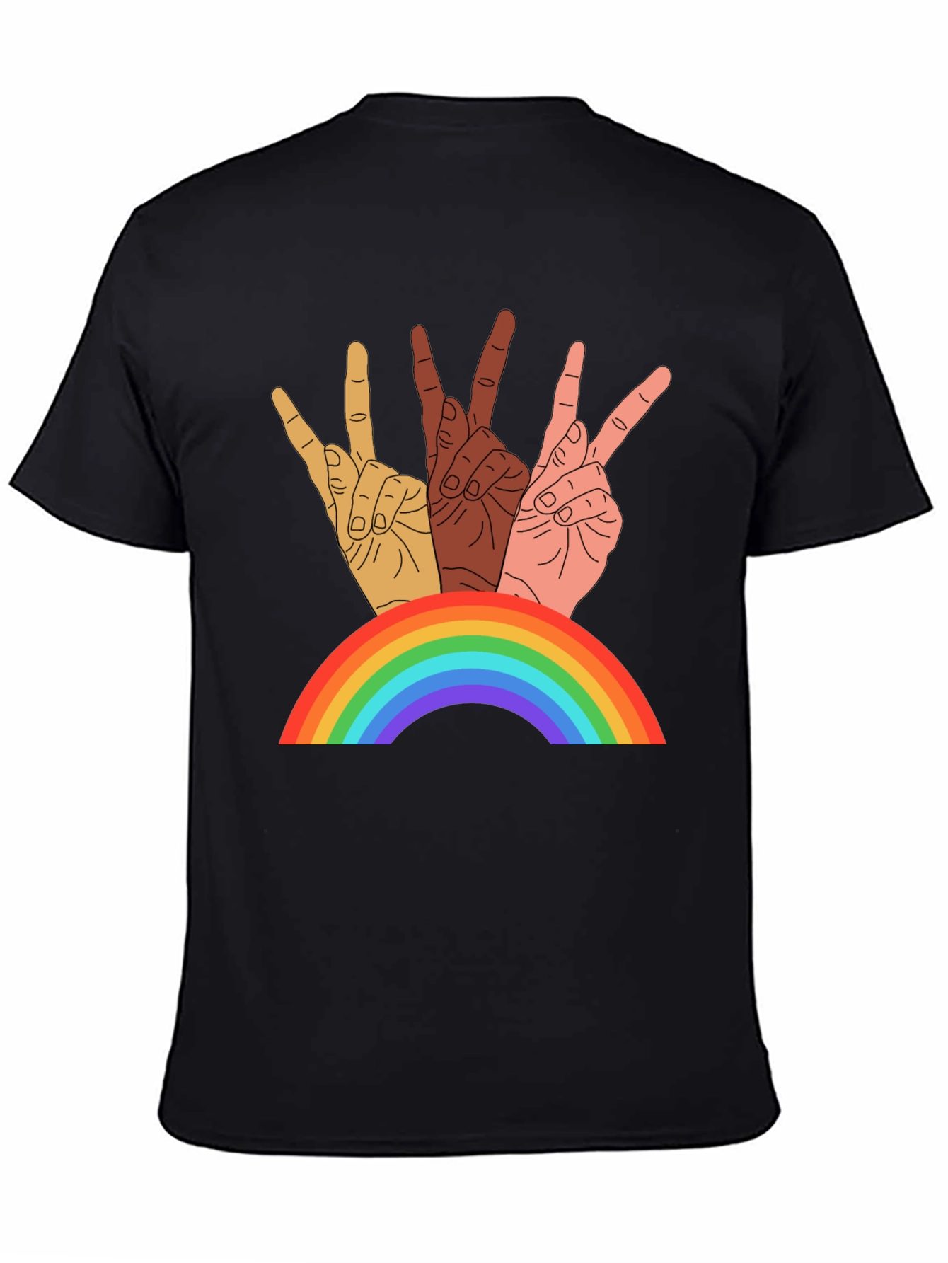 Diversity Peace Sign Rainbow T-Shirt