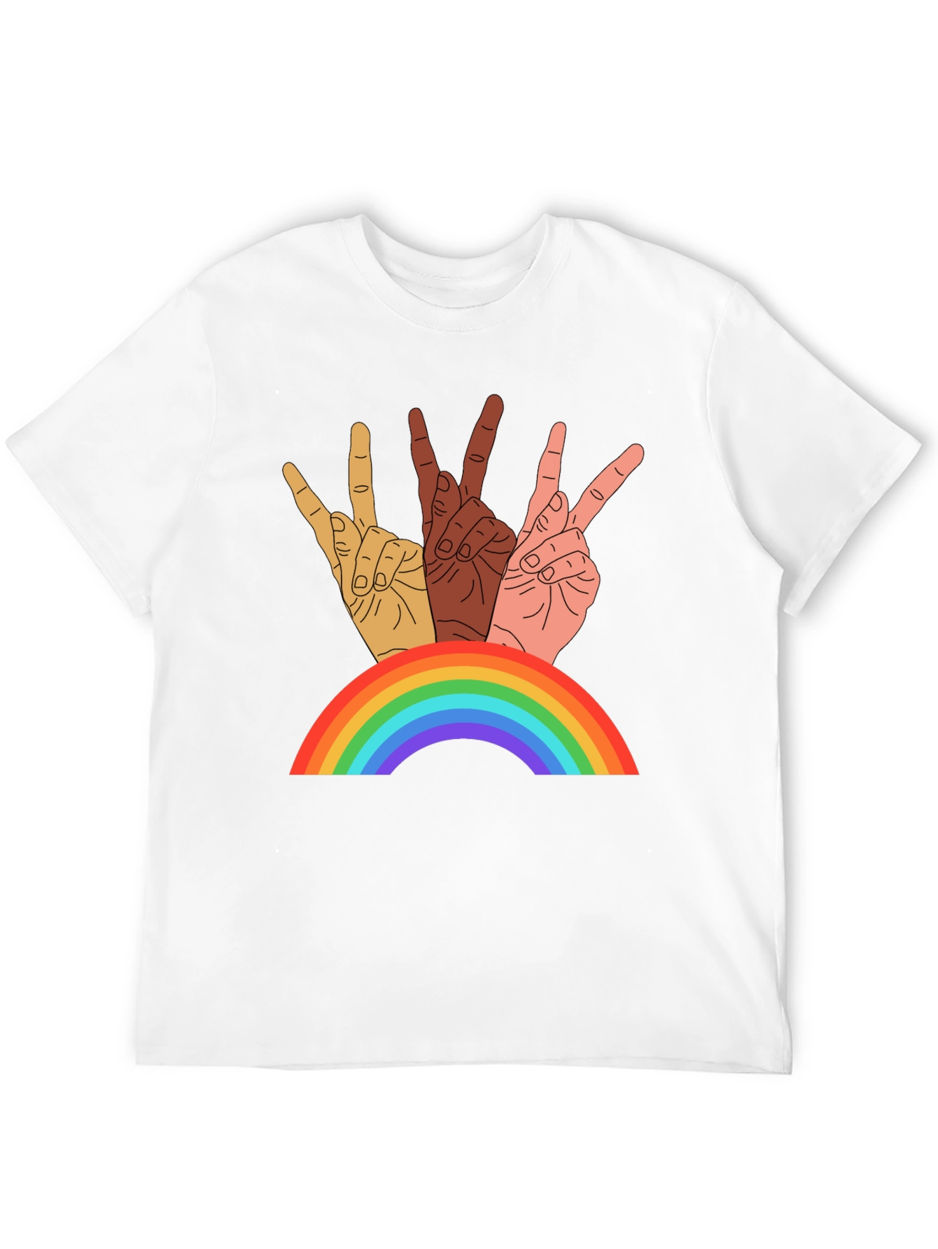 Diversity Peace Sign Rainbow T-Shirt