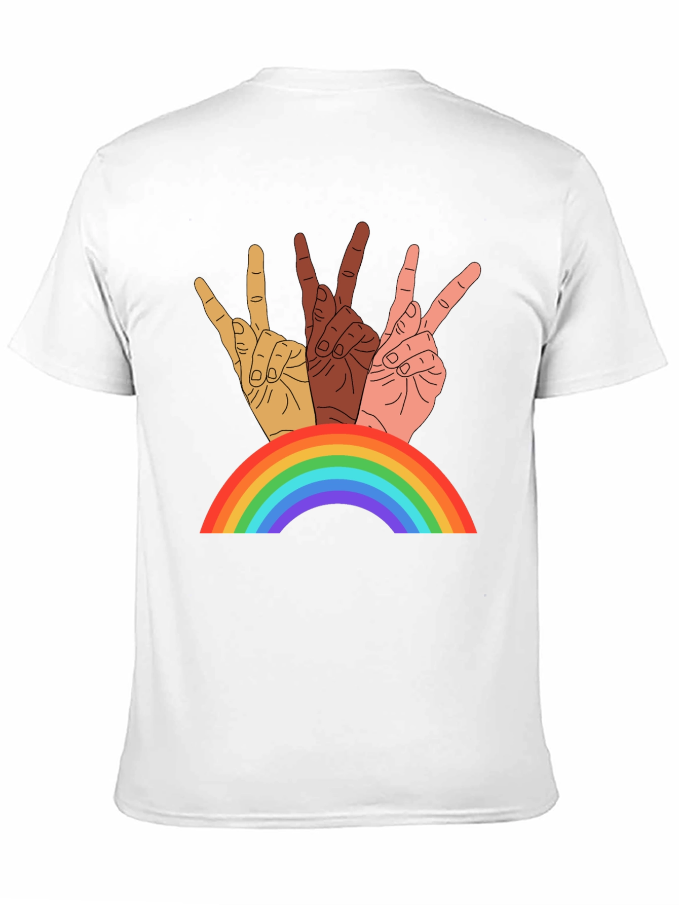 Diversity Peace Sign Rainbow T-Shirt
