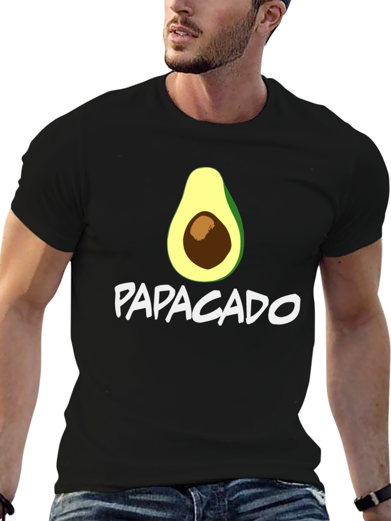 Papacado Graphic T-Shirt - Funny Avocado Dad Tee