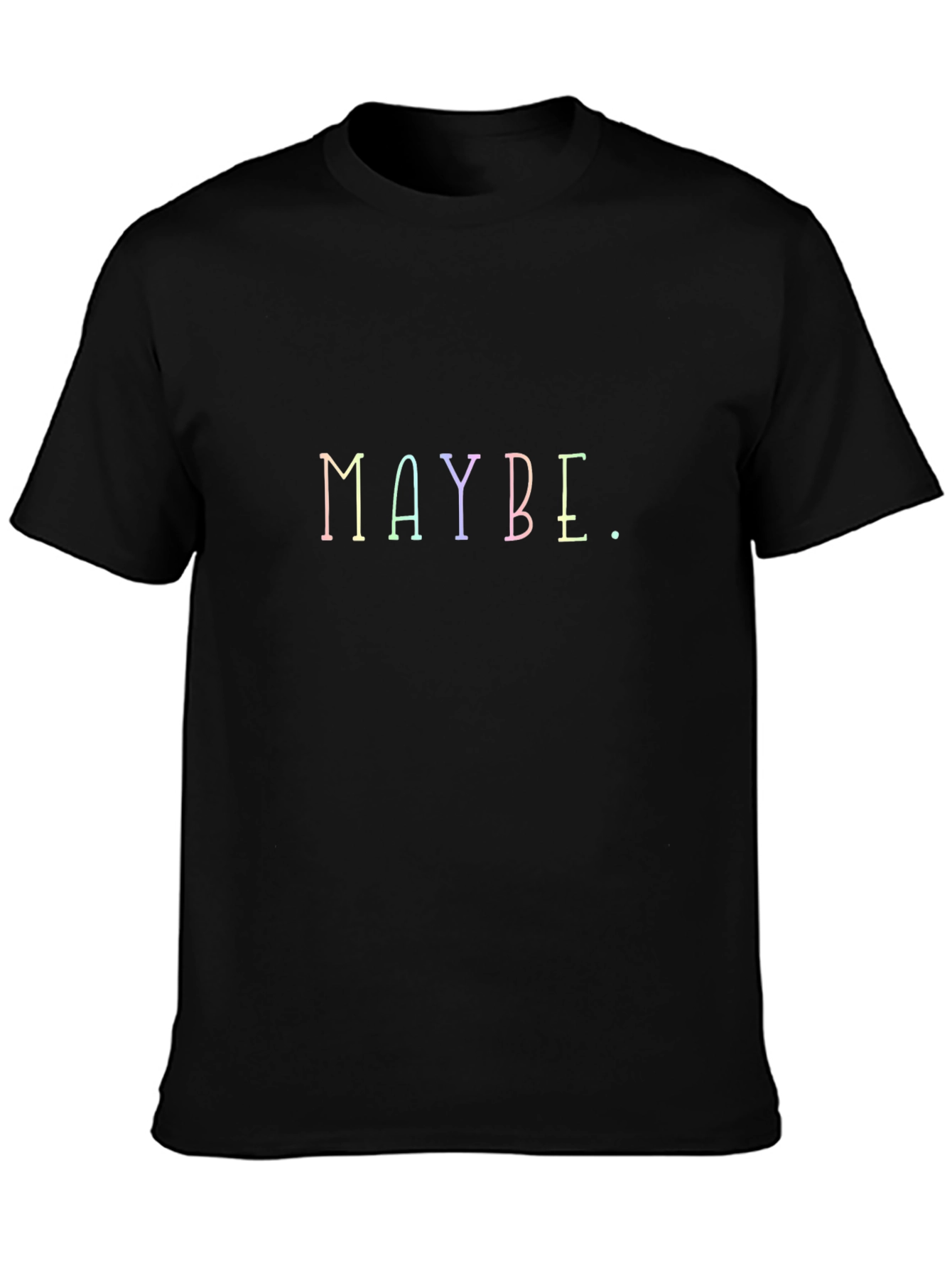 Maybe Graphic T-Shirt - Black Casual Tee