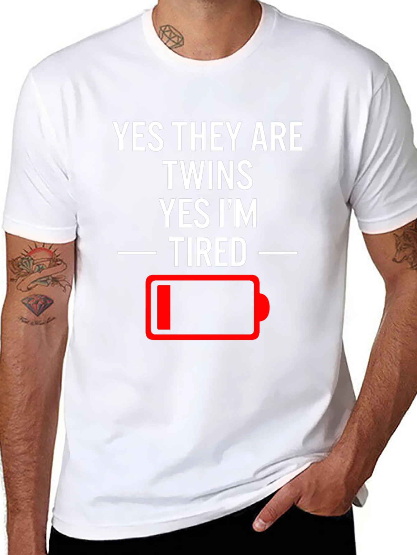 Tired Twins Humor T-Shirt