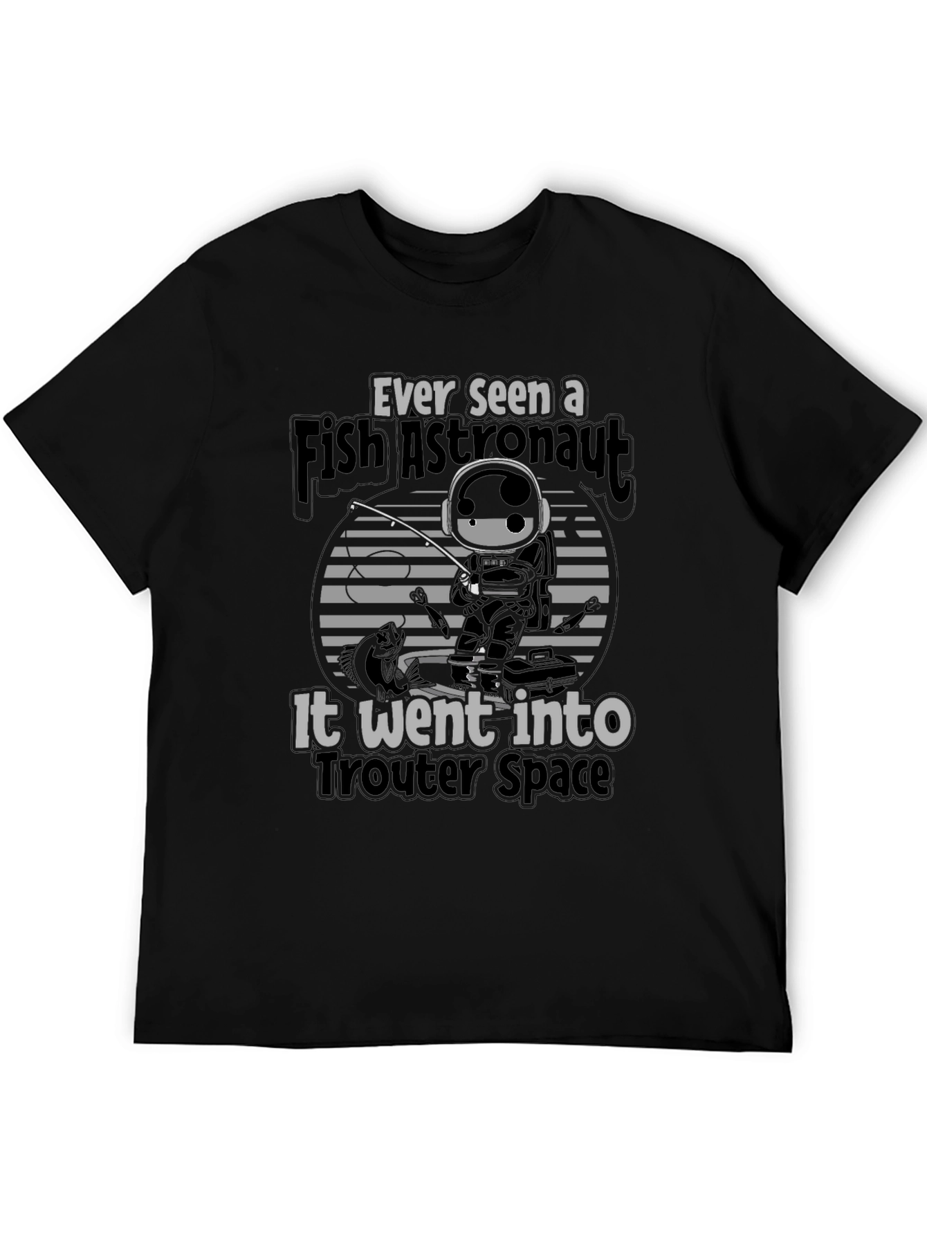 Fish Astronaut T-Shirt Trouter Space Design