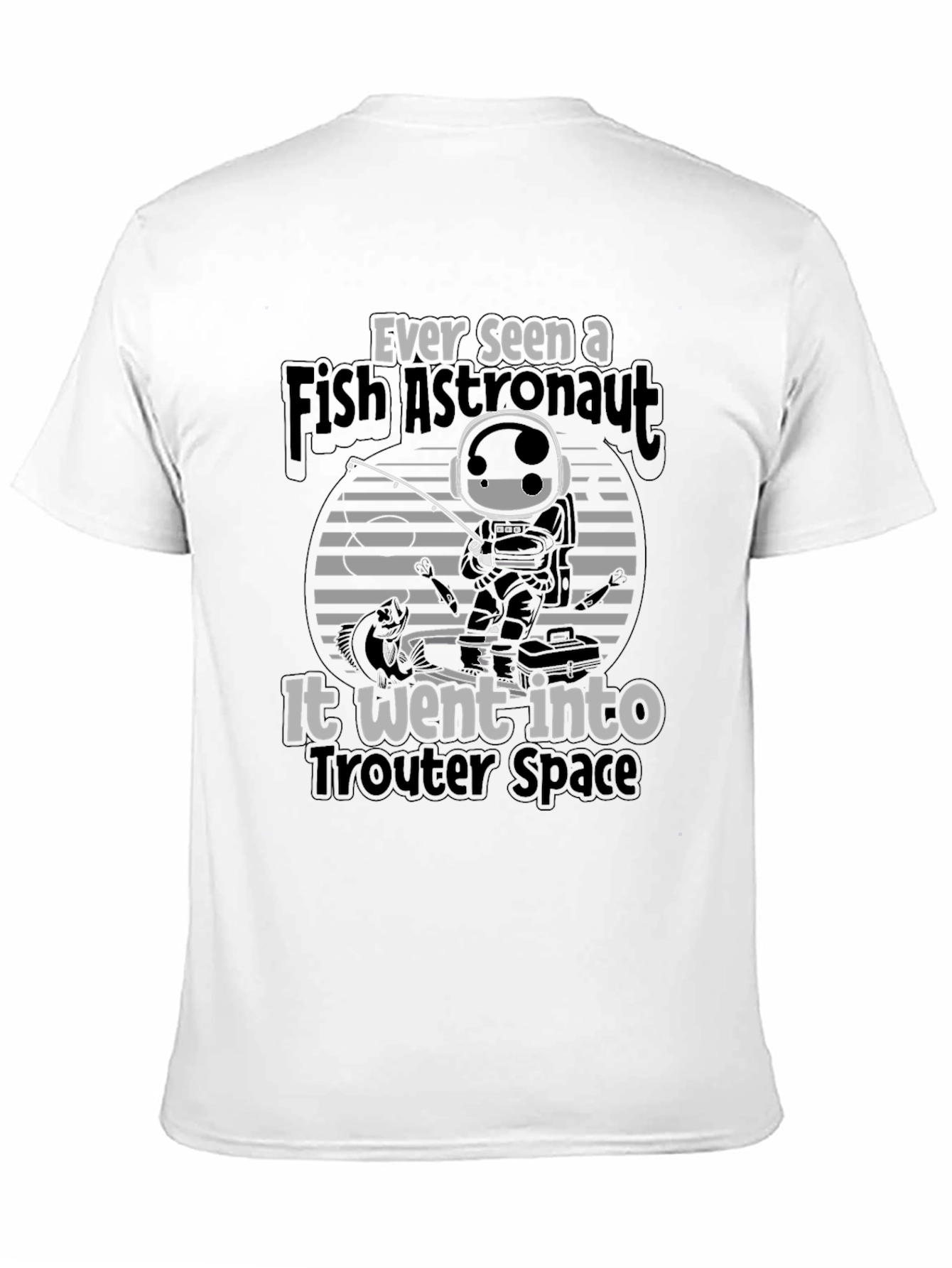 Fish Astronaut T-Shirt Trouter Space Design