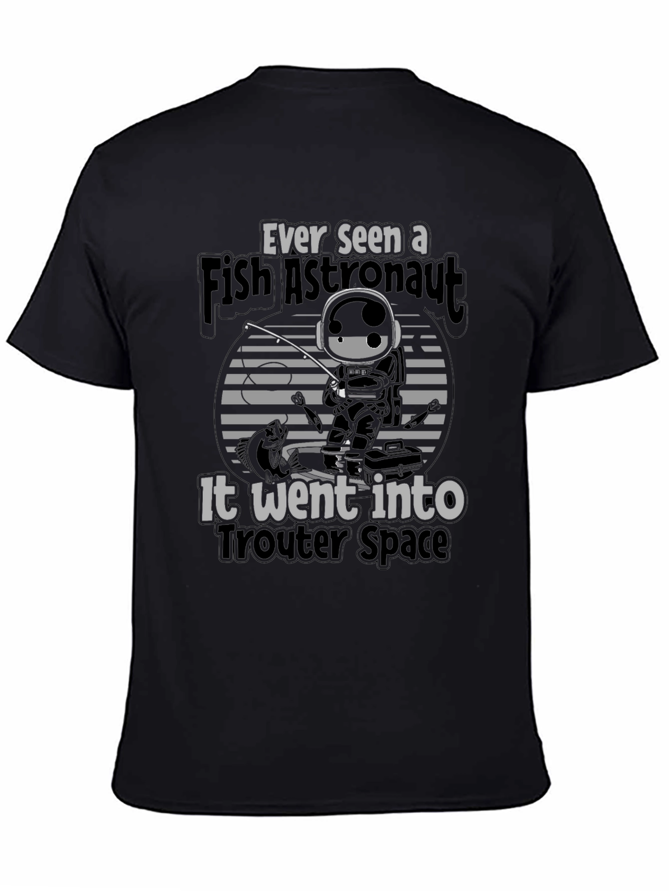 Fish Astronaut T-Shirt Trouter Space Design
