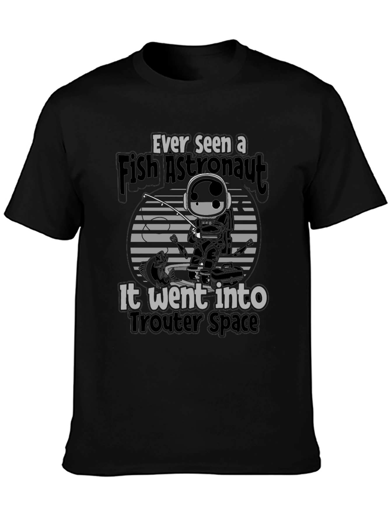 Fish Astronaut T-Shirt Trouter Space Design