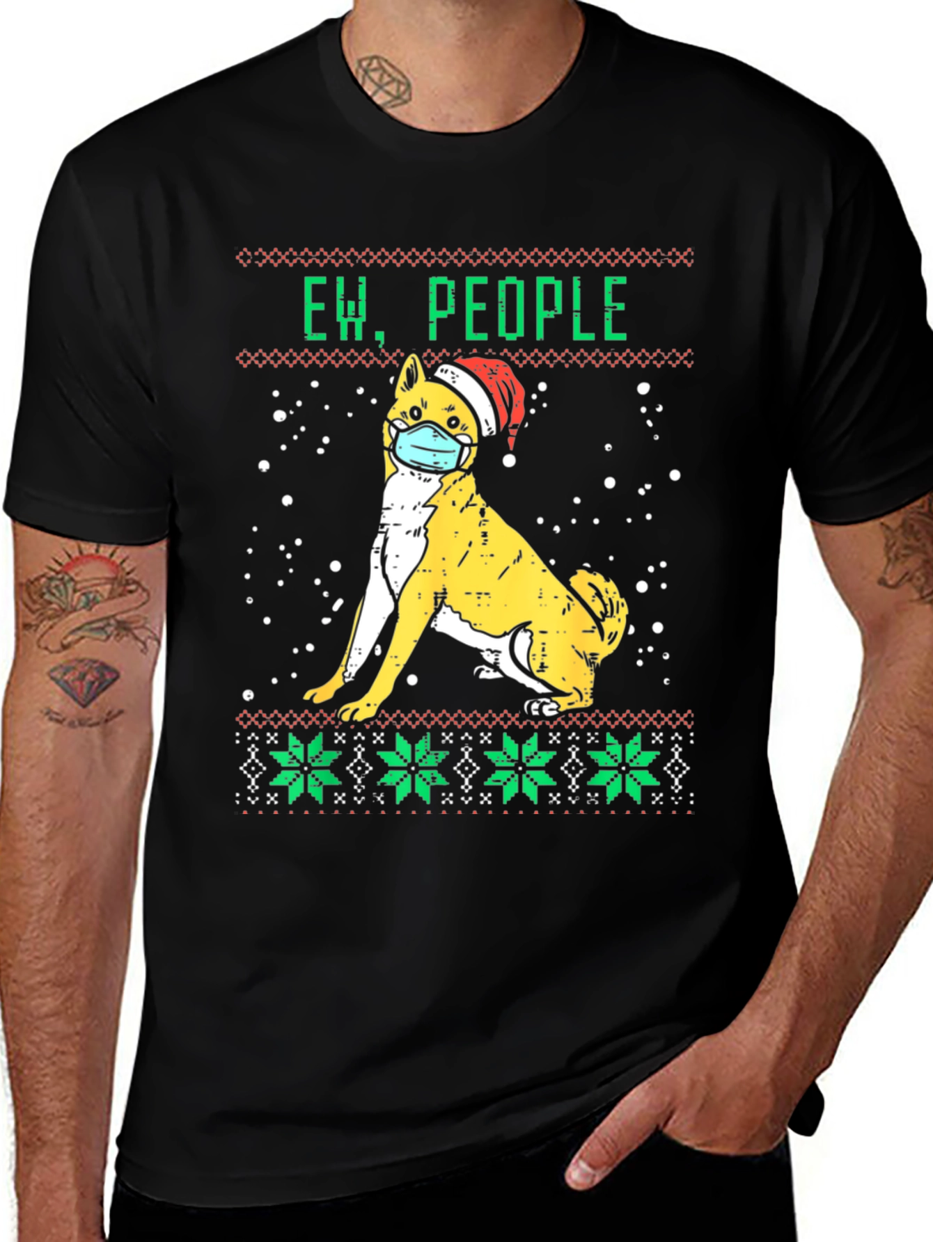 Ew People Dog Ugly Christmas T-Shirt