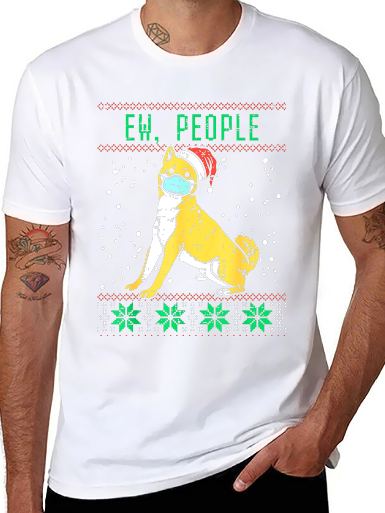Ew People Dog Ugly Christmas T-Shirt