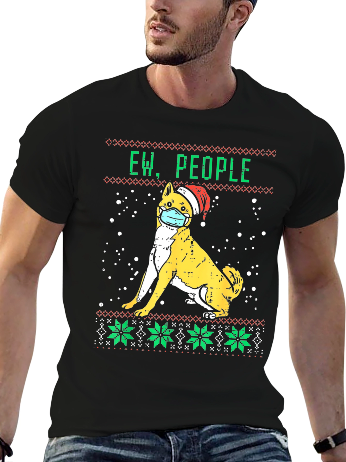 Ew People Dog Ugly Christmas T-Shirt