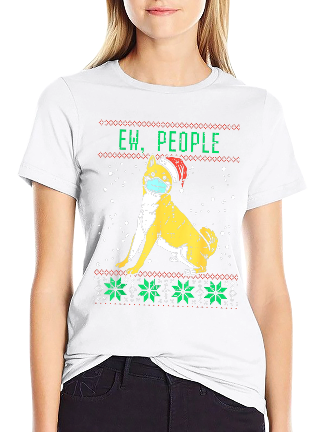 Ew People Dog Ugly Christmas T-Shirt