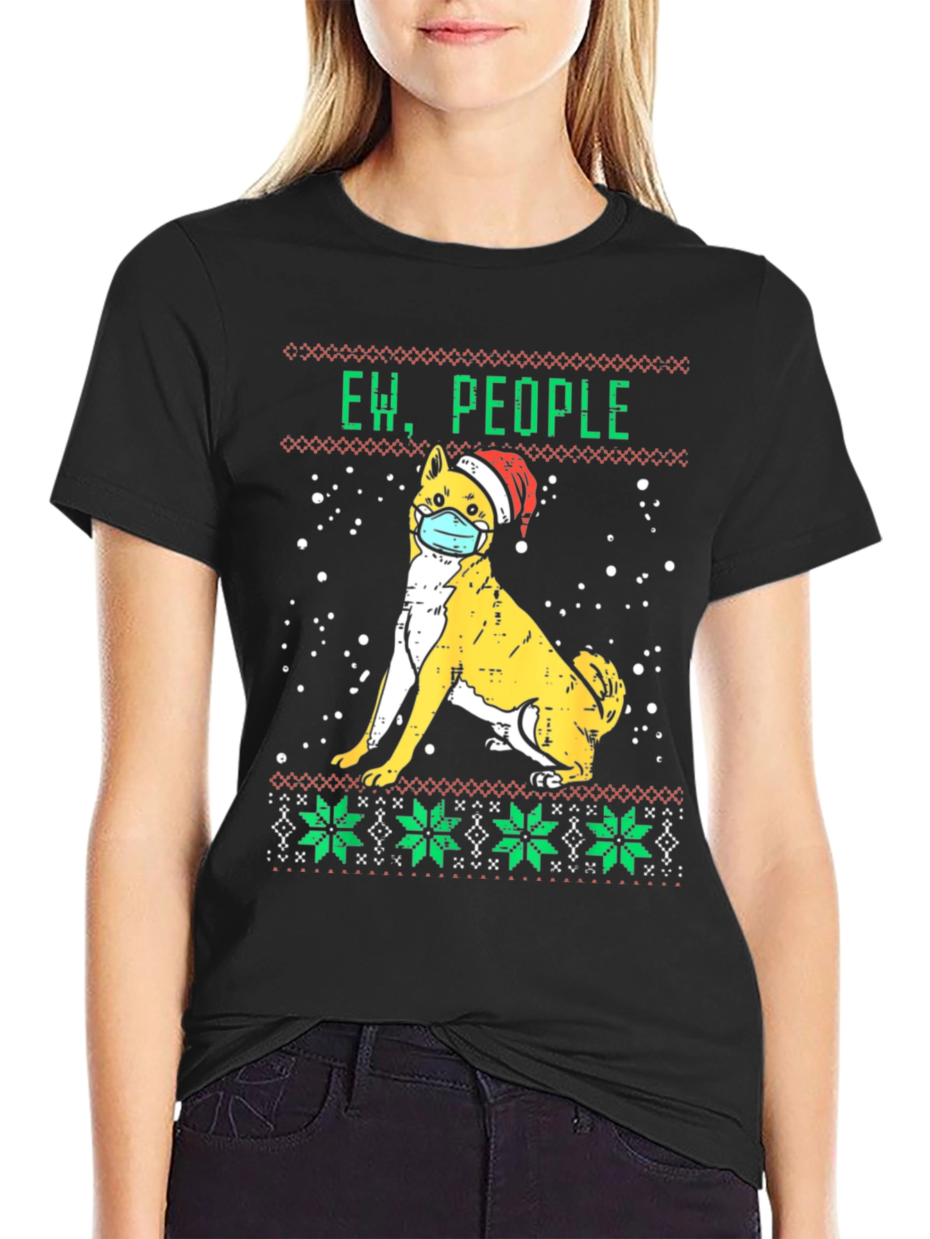 Ew People Dog Ugly Christmas T-Shirt