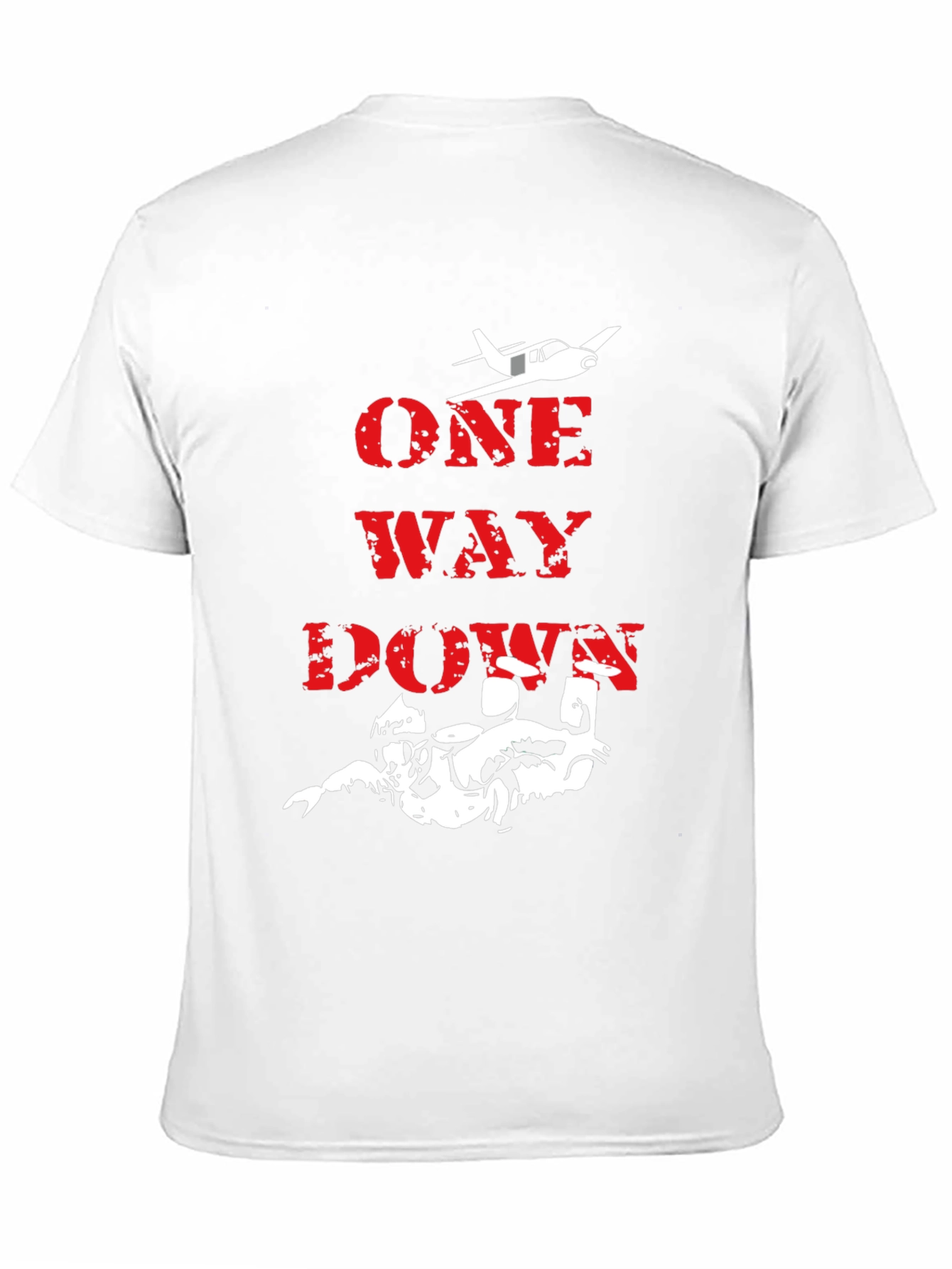 One Way Down Skydiving T-Shirt