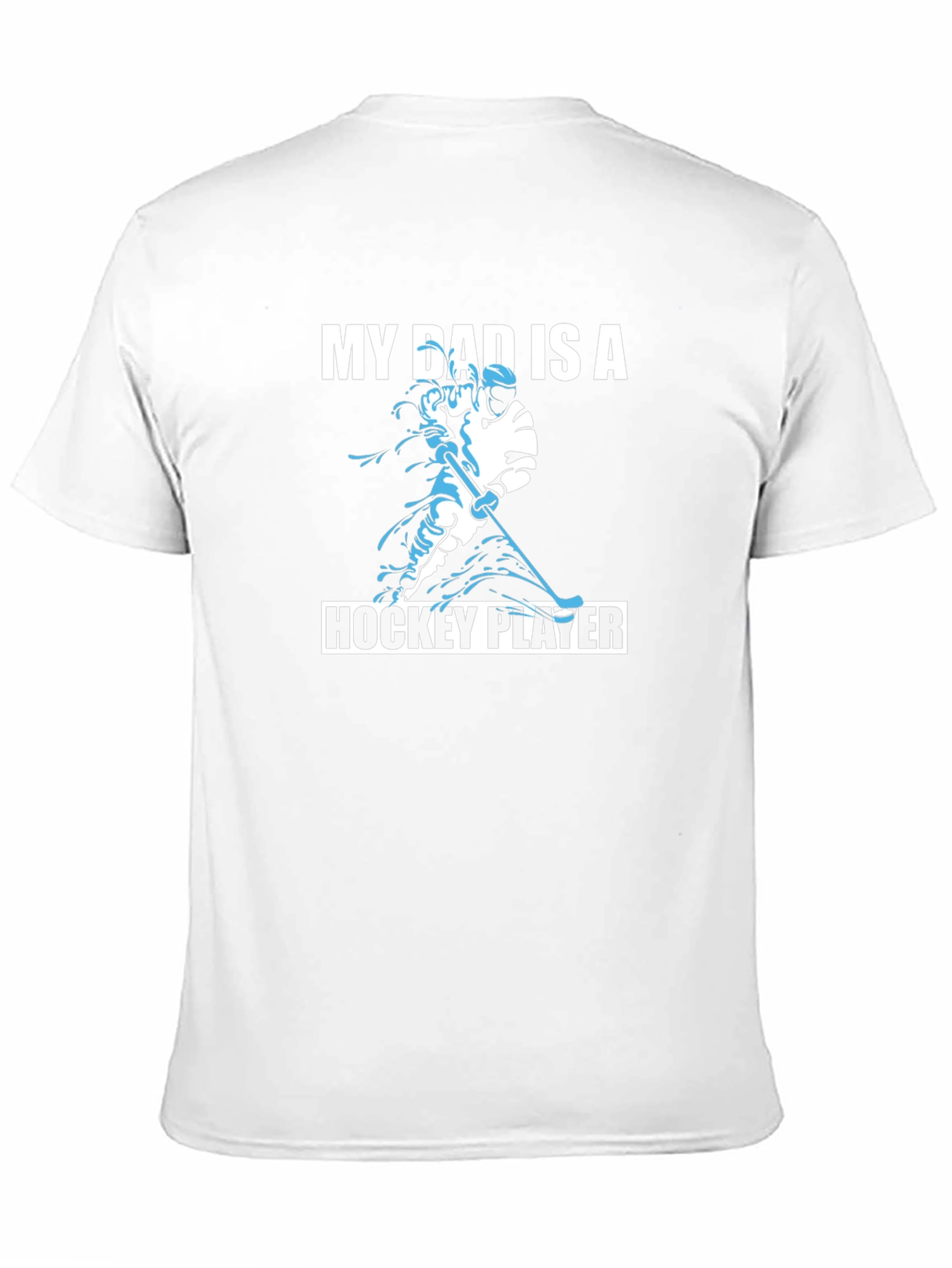 My Dad is a Hockey Player Black T-Shirt