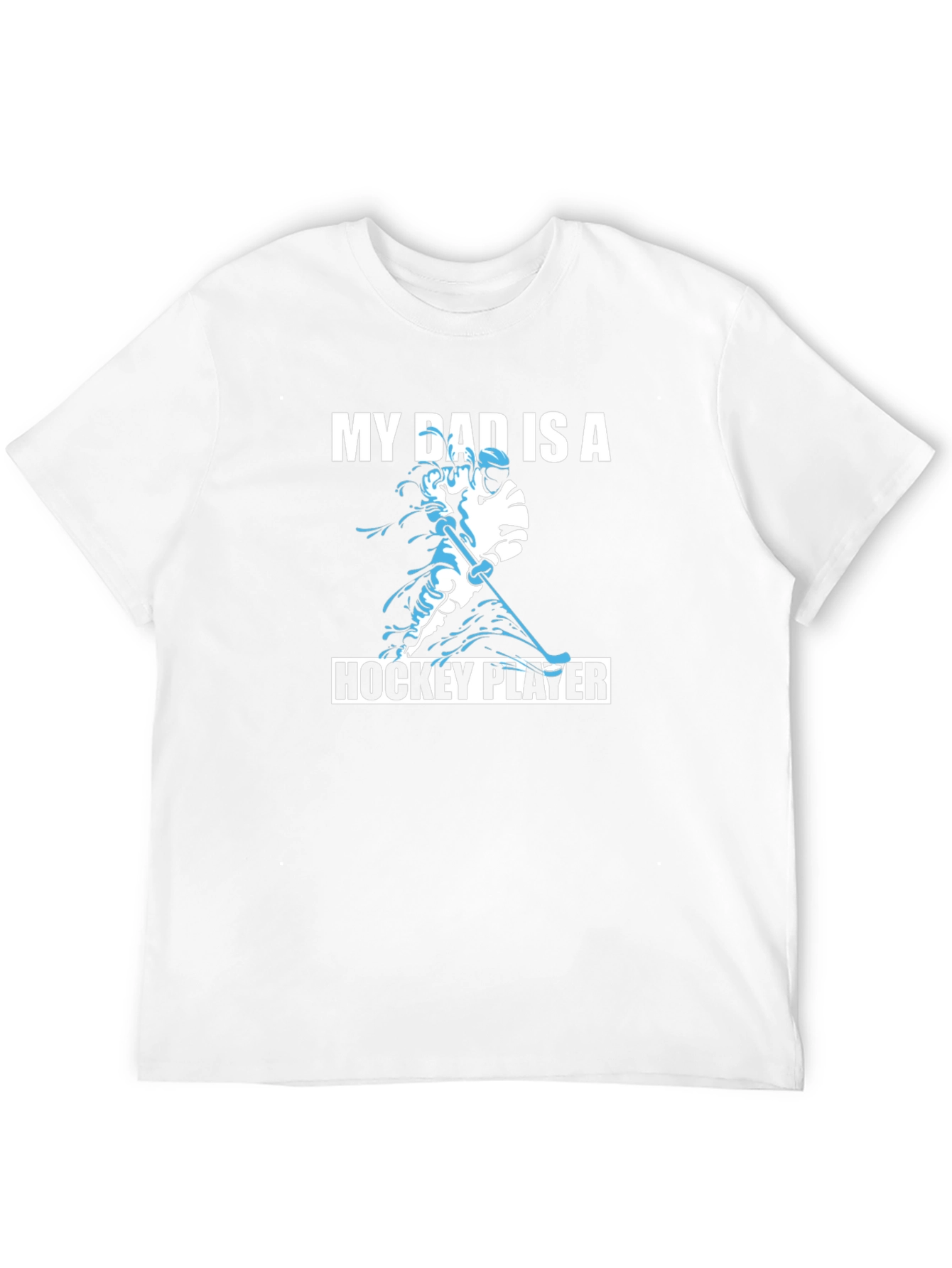 My Dad is a Hockey Player Black T-Shirt