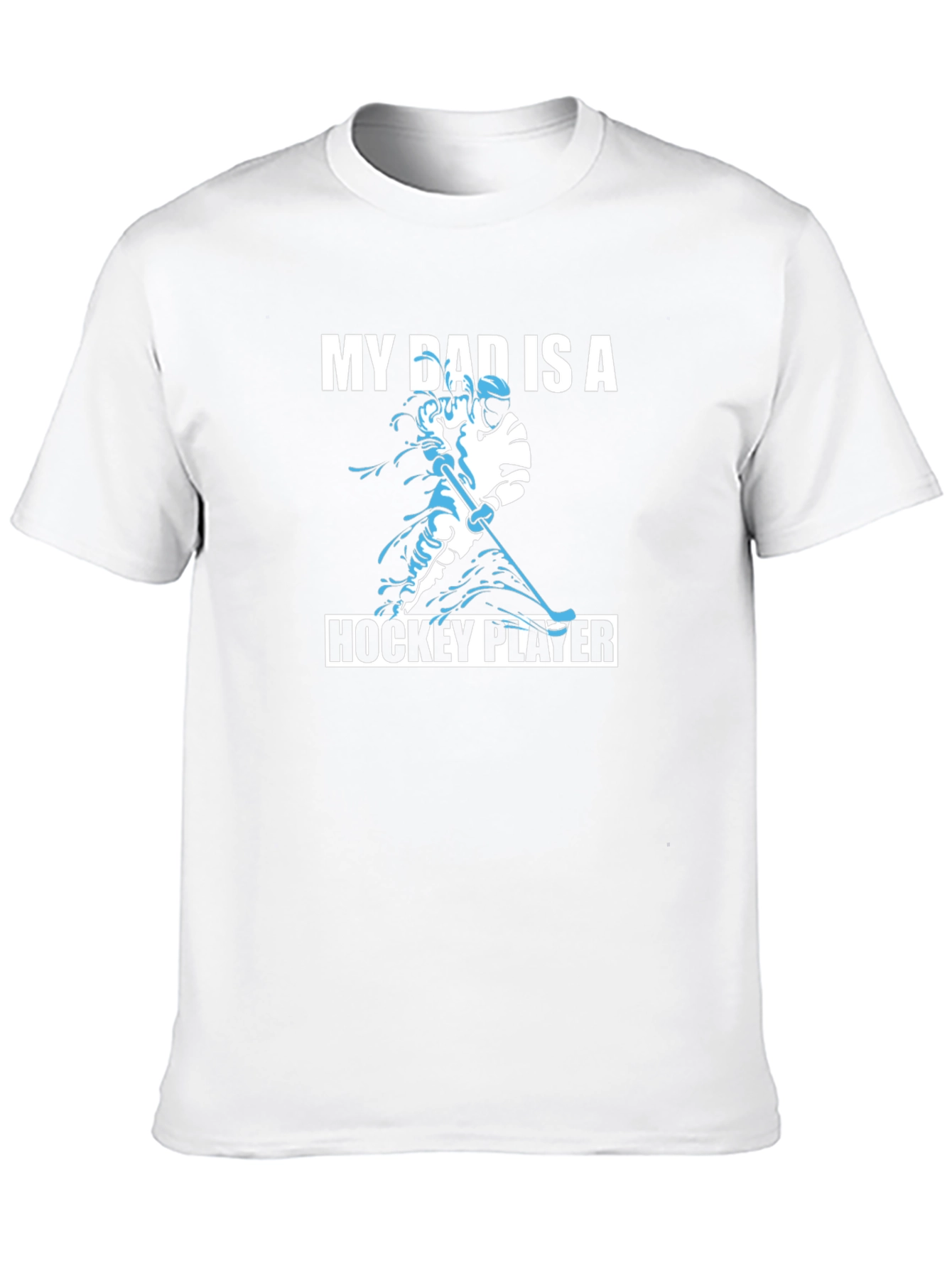 My Dad is a Hockey Player Black T-Shirt