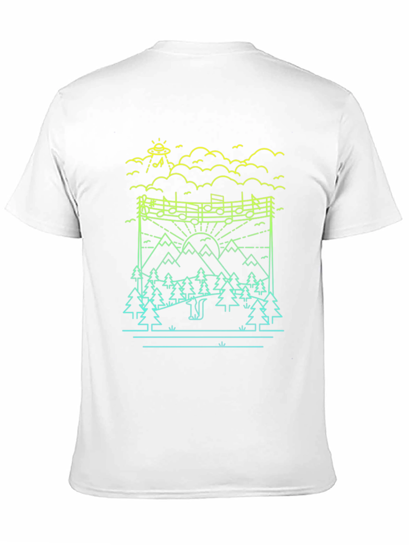 Nature Alien Abduction Music T-Shirt