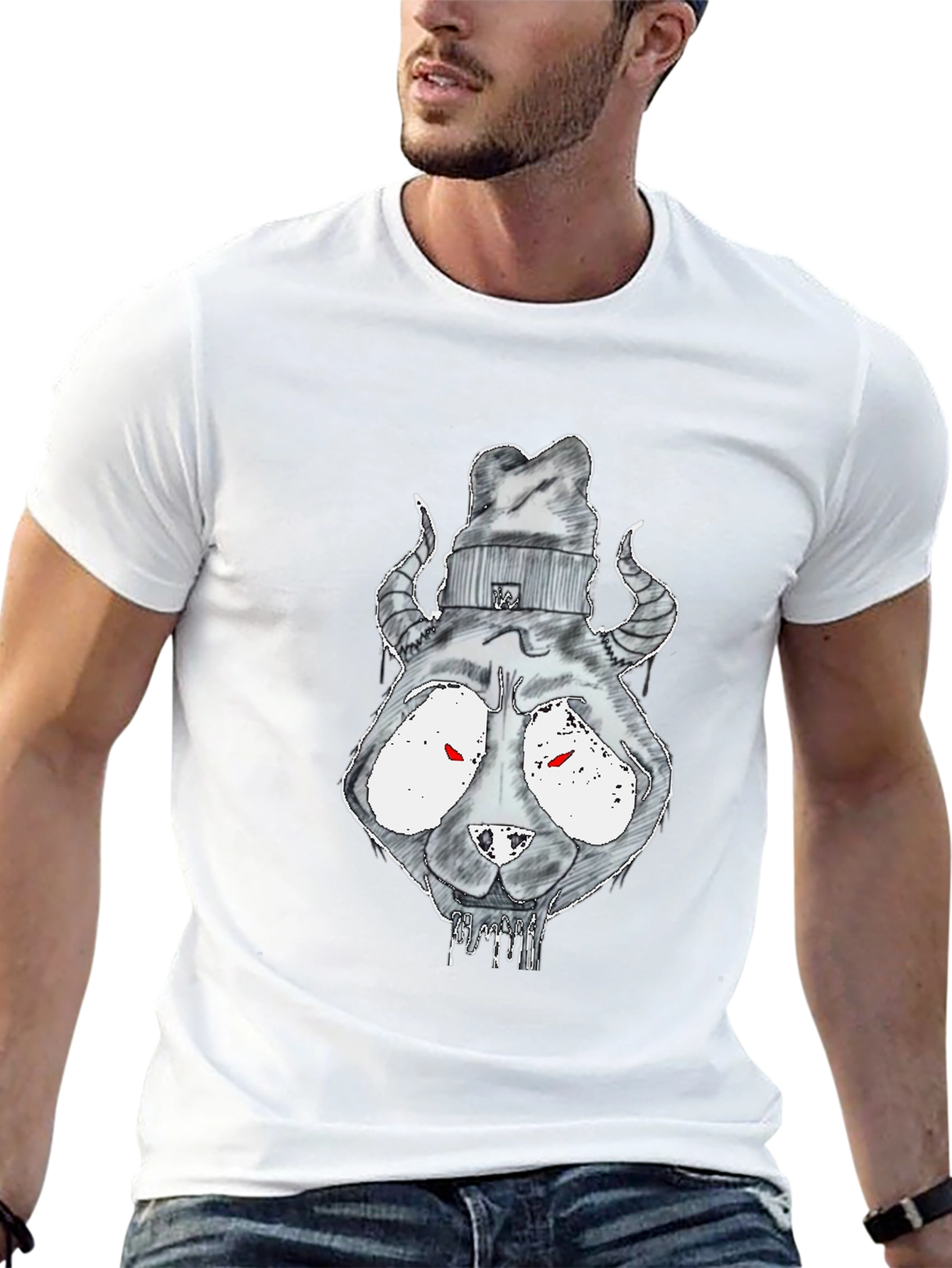 Graphic Tee: Devilish Beanie Monster